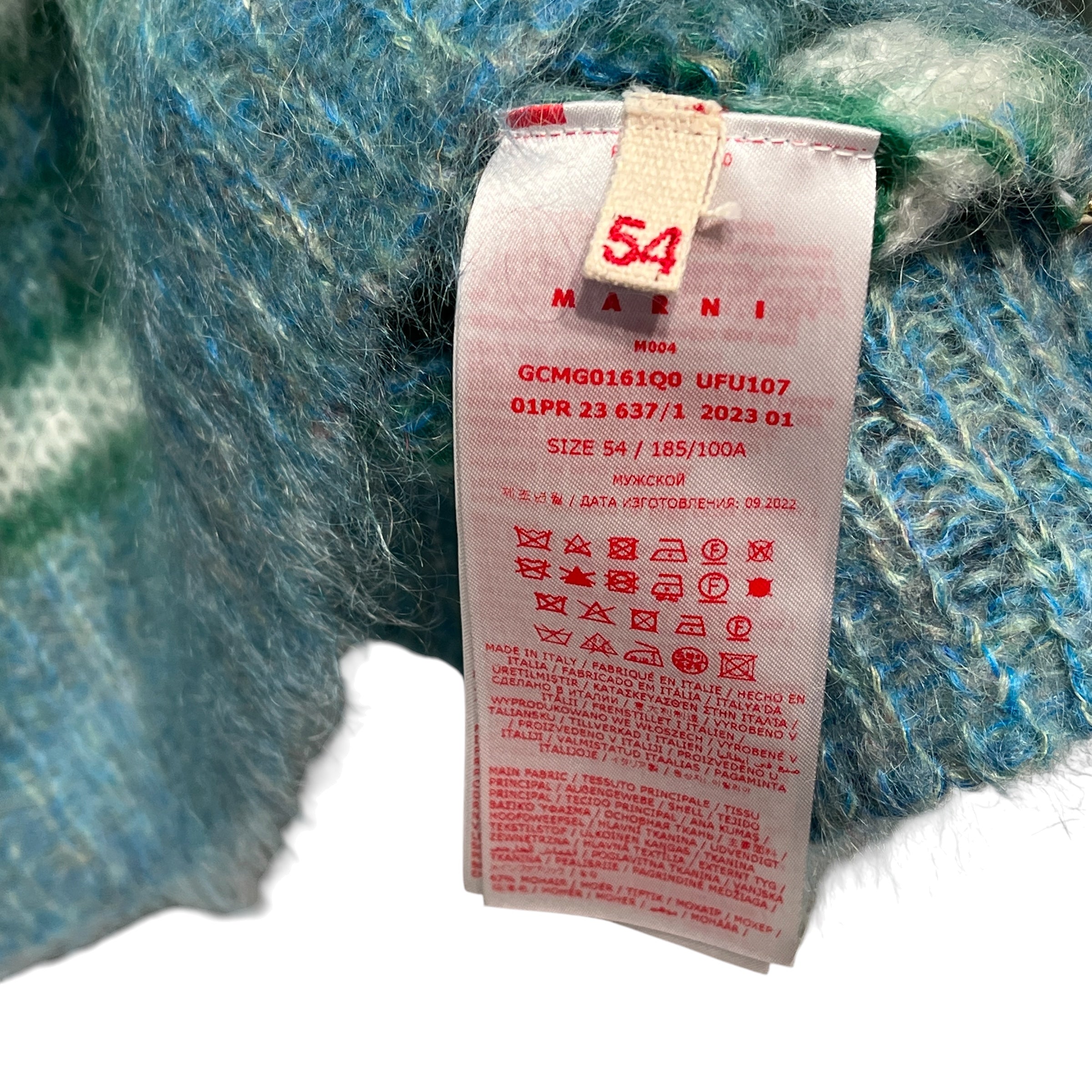 MARNI/Sweater/XL/Stripe/Wool/GRN/MOHAIR STRIPED KNIT SWEATER view 4