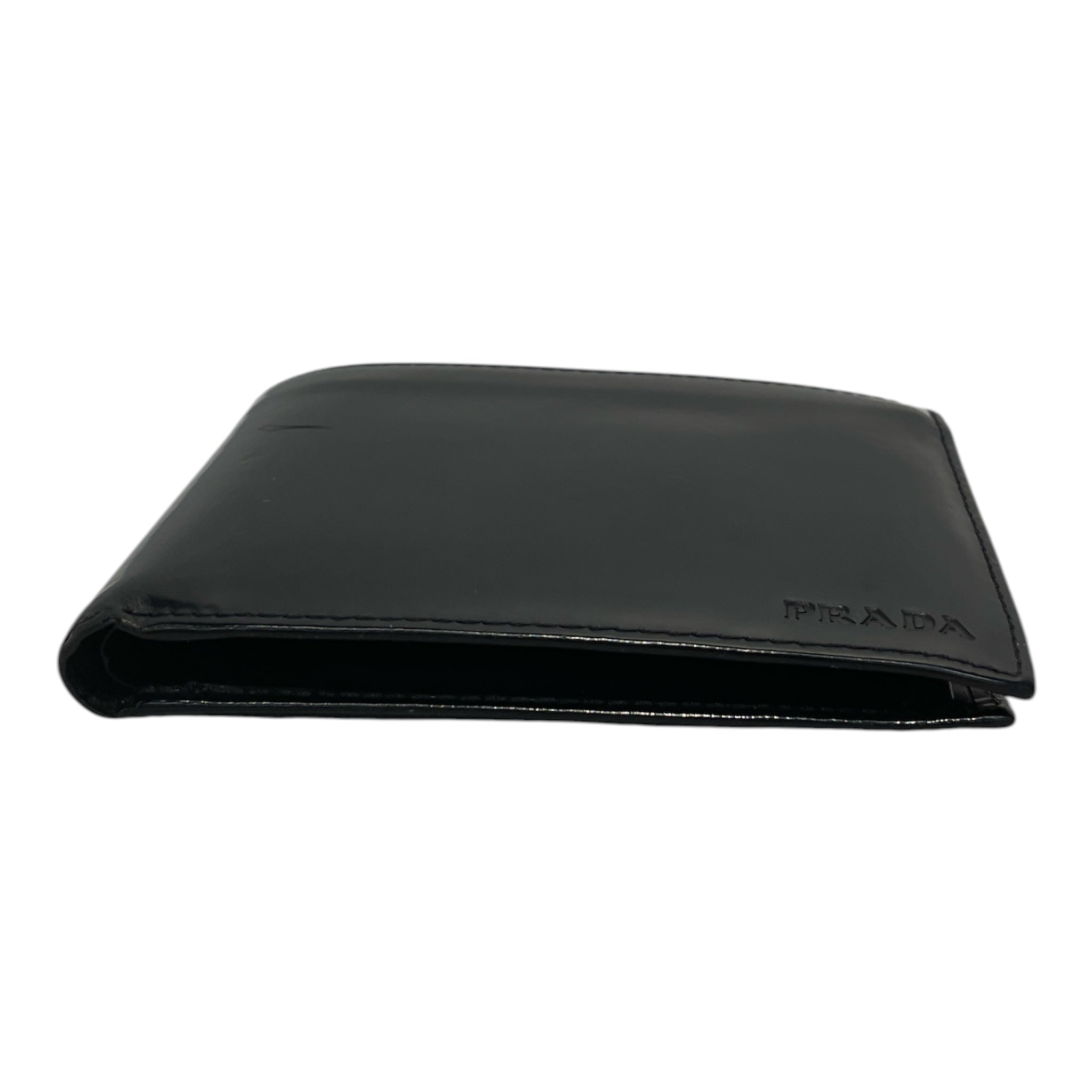 PRADA/Bifold Wallet/Leather/BLK/Spazzolato Bifold Wallet view 3