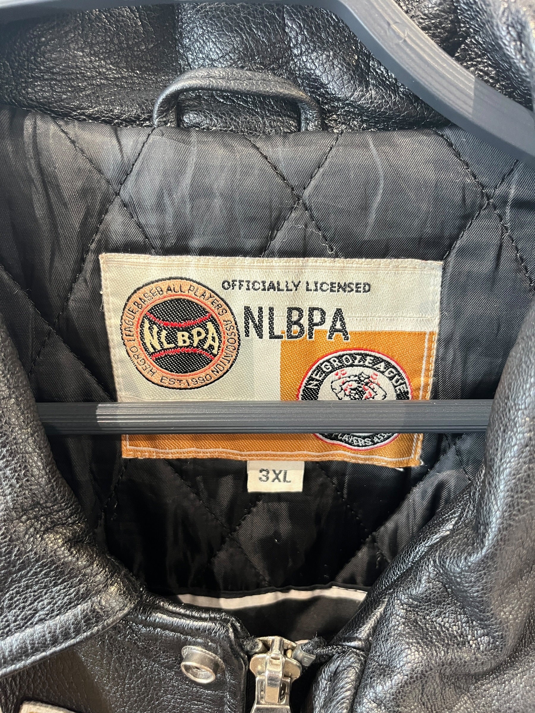 NLBPA/Baseball Jkt/XXXL/Leather/BLK/Double Breasted/All Over Print/PATCHWORK view 3