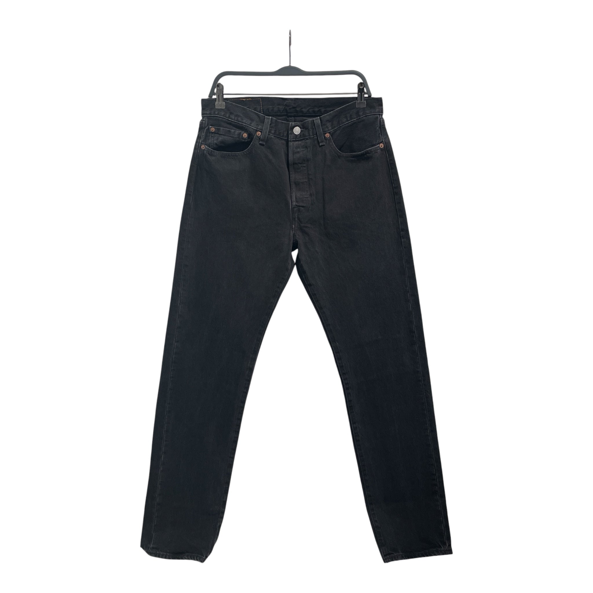DENIM TEARS/Pants/34/Cotton/BLK/plain jane view 1