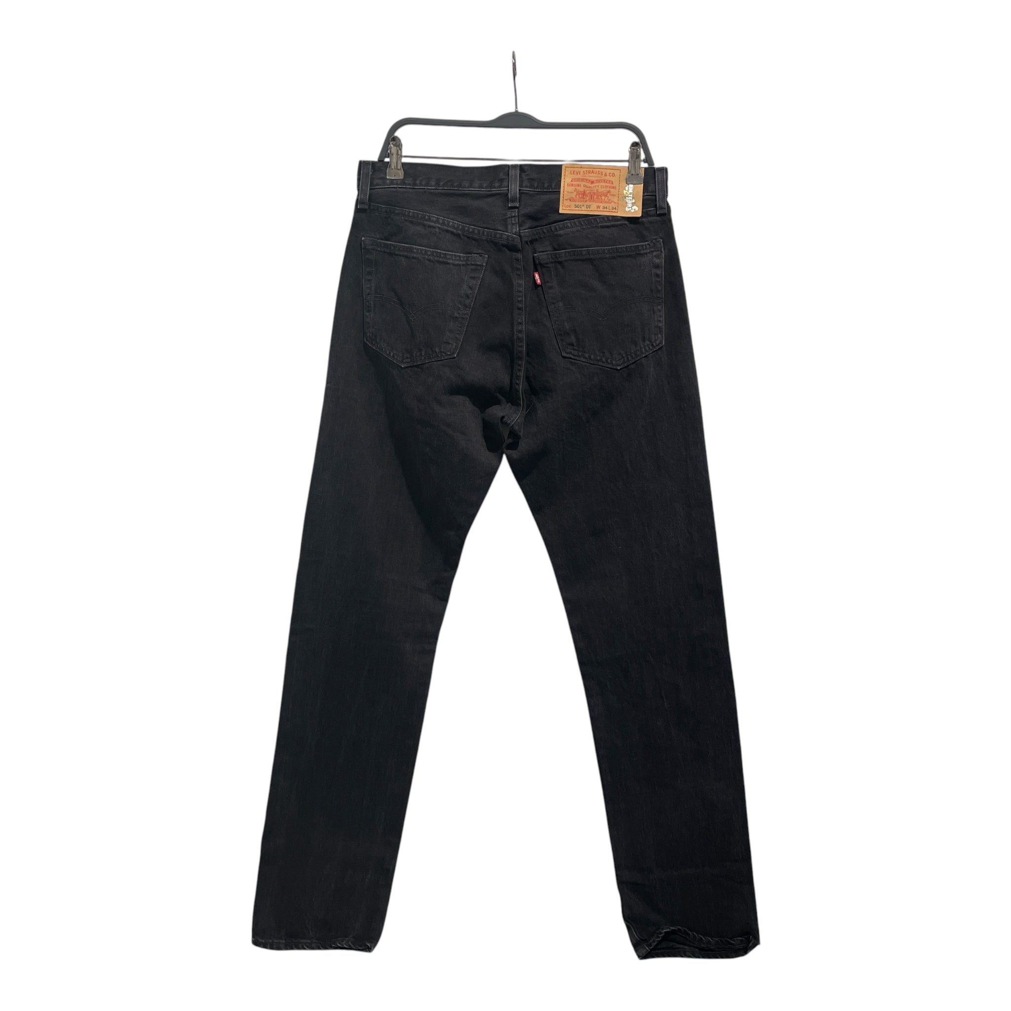 DENIM TEARS/Pants/34/Cotton/BLK/plain jane view 2