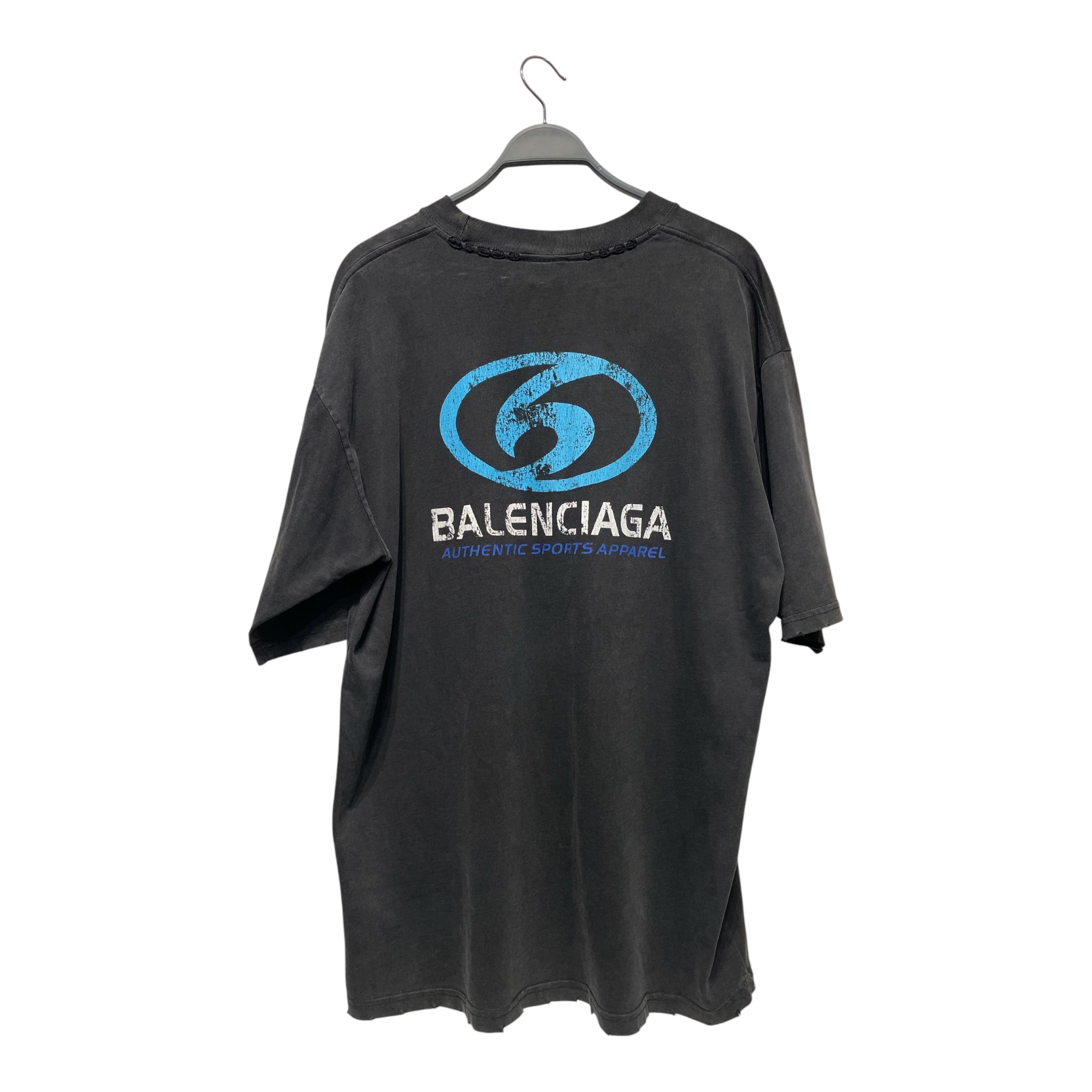 BALENCIAGA/T-Shirt/M/Cotton/BLK/AUTHENTIC SPORTS APPAREL view 2