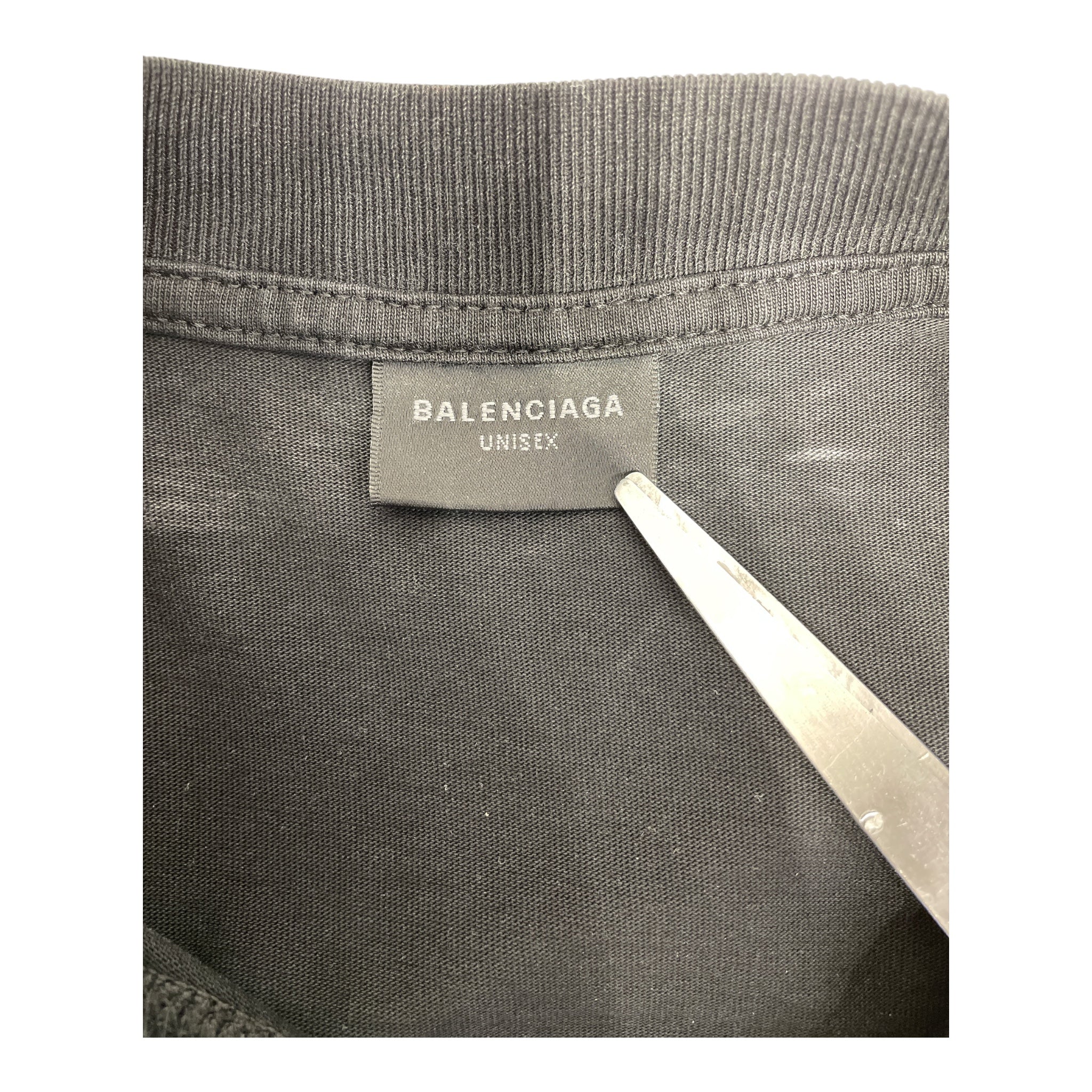 BALENCIAGA/T-Shirt/M/Cotton/BLK/AUTHENTIC SPORTS APPAREL view 3