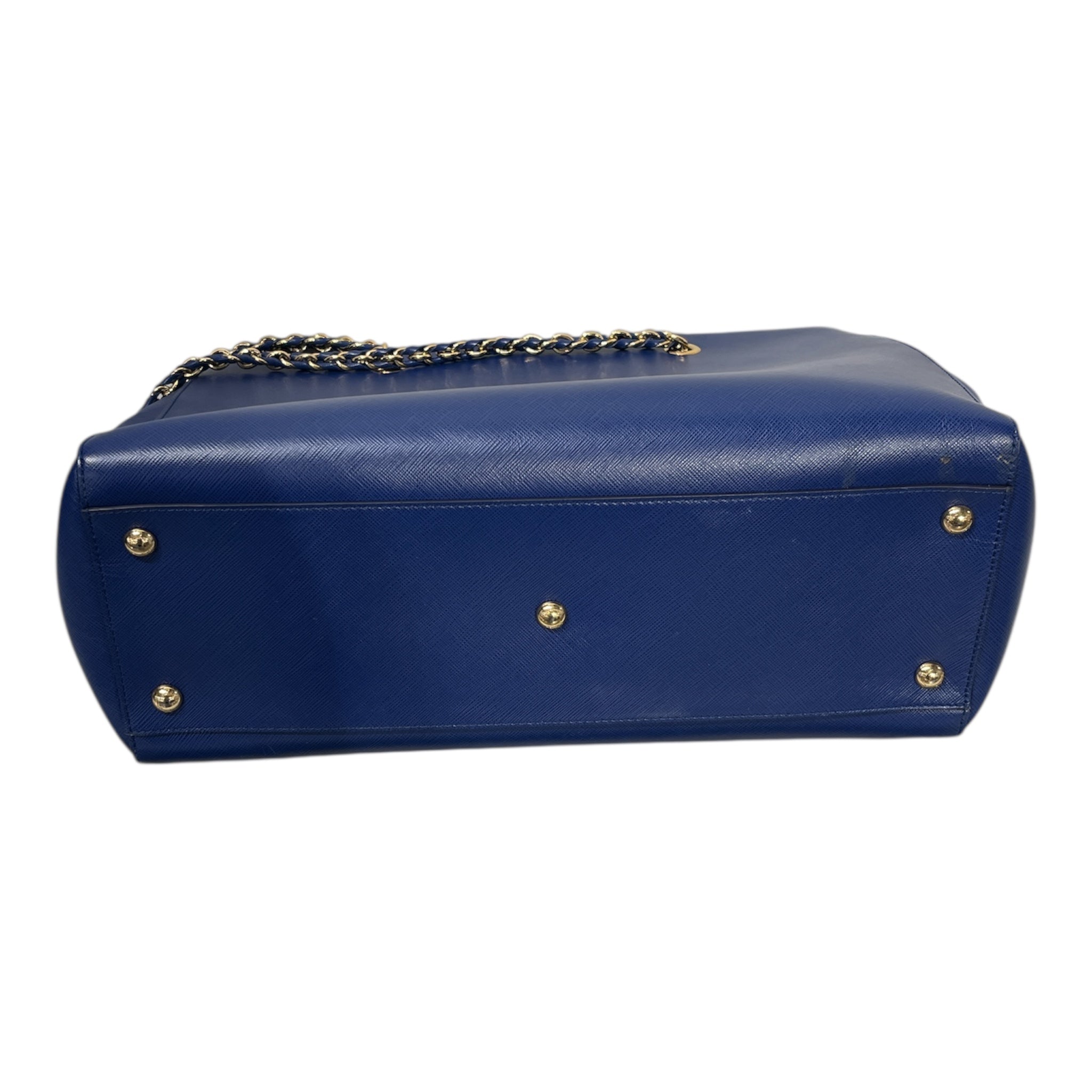 Salvatore Ferragamo/Hand Bag/Leather/BLU/CHAIN LINK SAFFIANO view 3