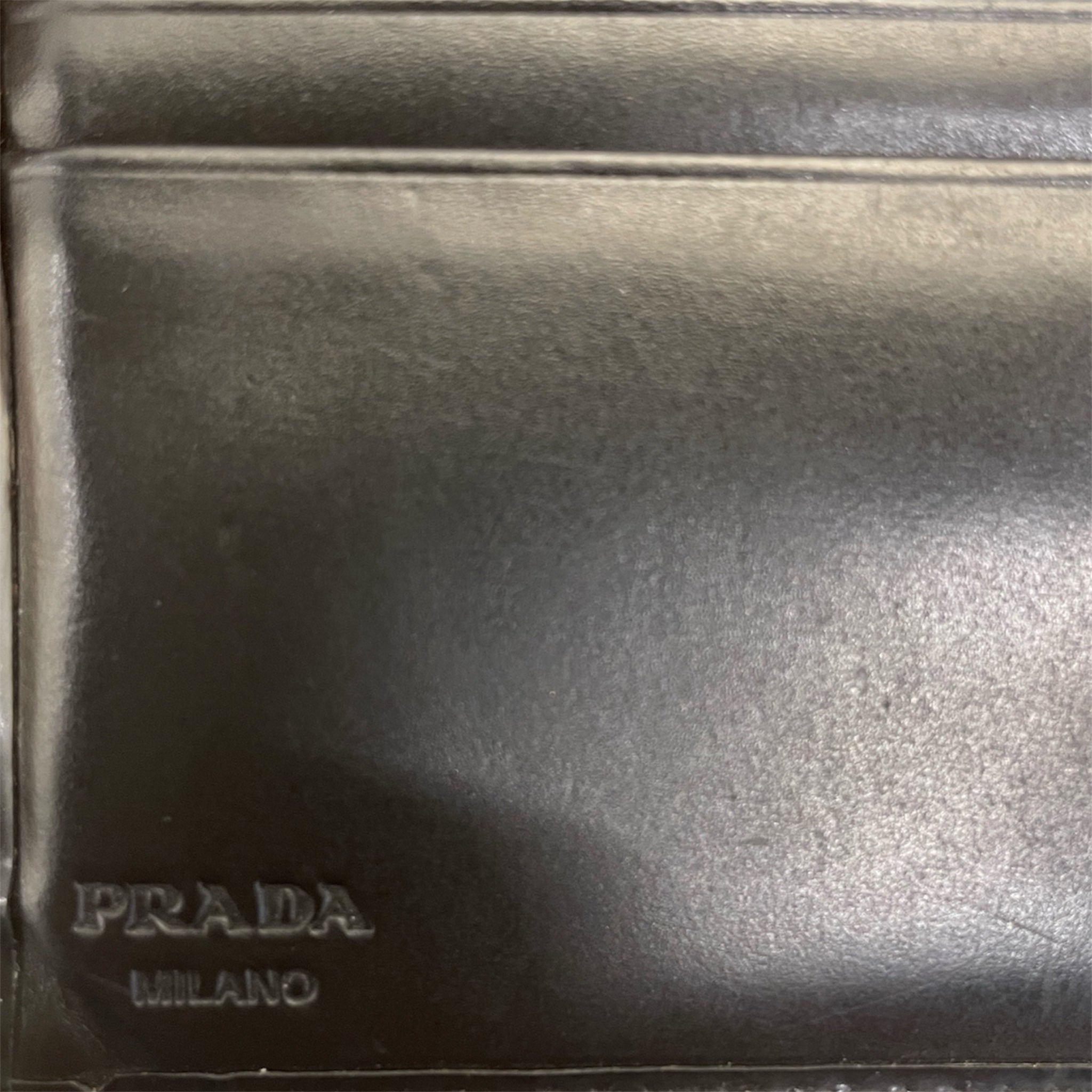 PRADA/Bifold Wallet/Leather/BLK/Spazzolato Bifold Wallet view 5