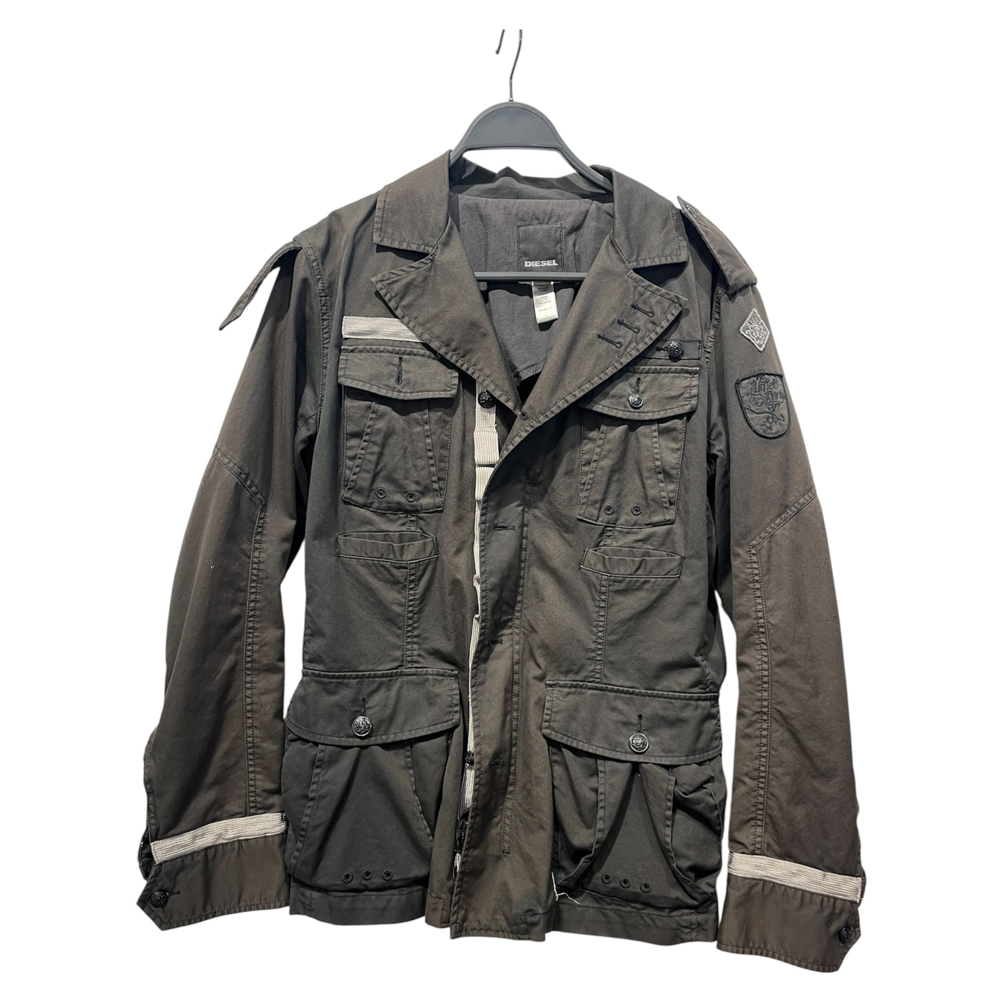 DIESEL/Military Jkt/M/Cotton/GRY/diesel millitary jacket view 1