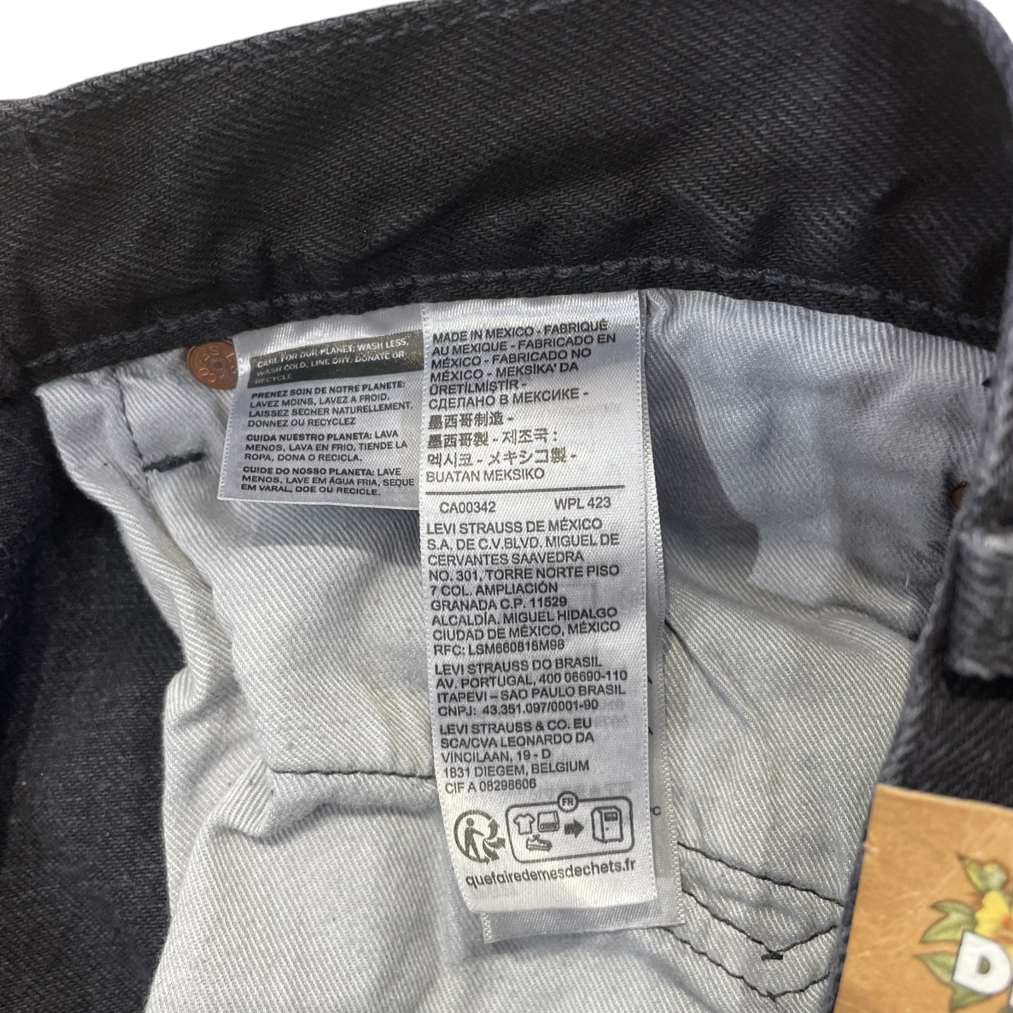 DENIM TEARS/Pants/34/Cotton/BLK/palin jane view 4