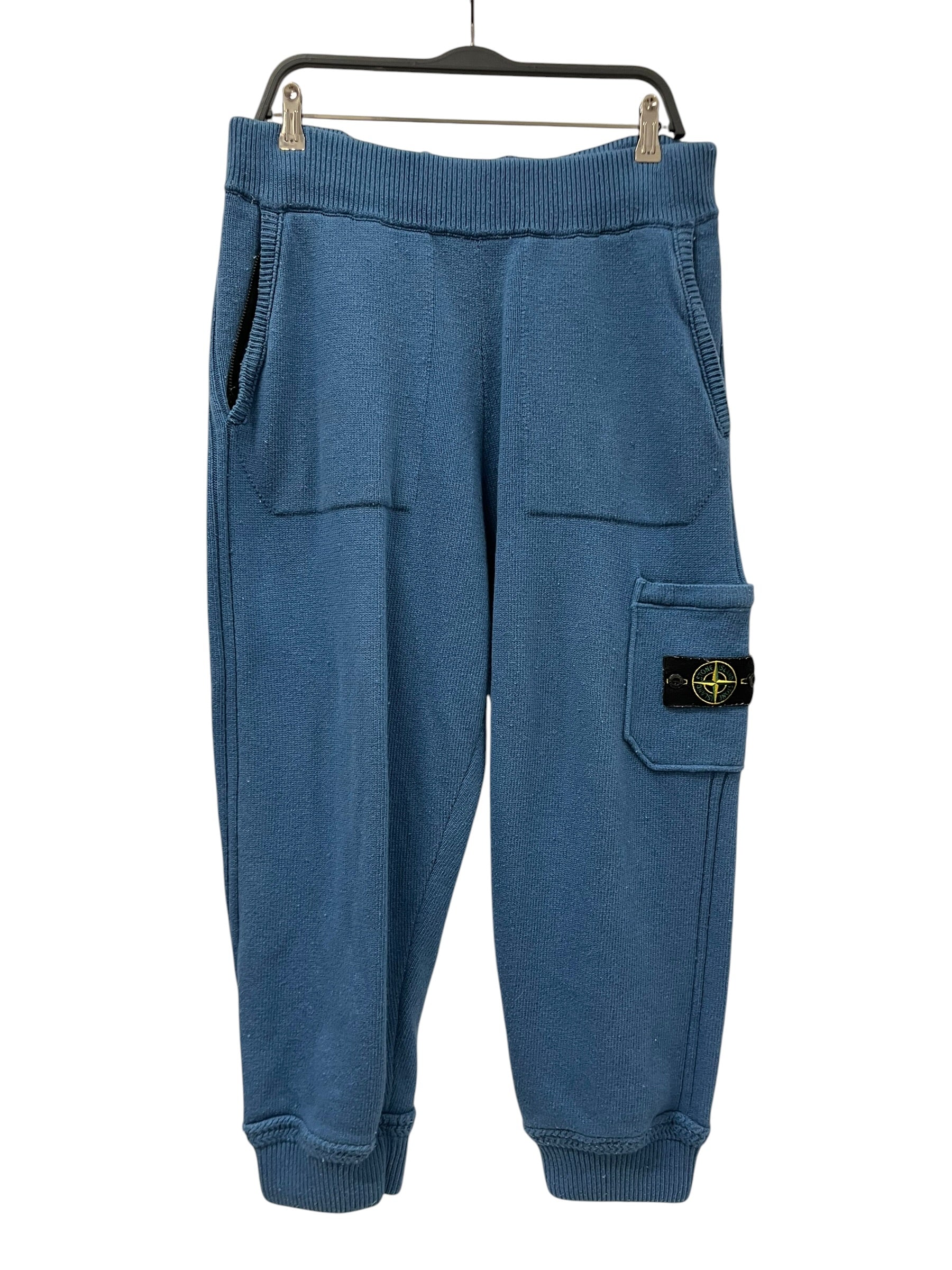 STONE ISLAND/Straight Pants/XL/Cotton/BLU/Joggers/KNIT SWEATPANTS view 1