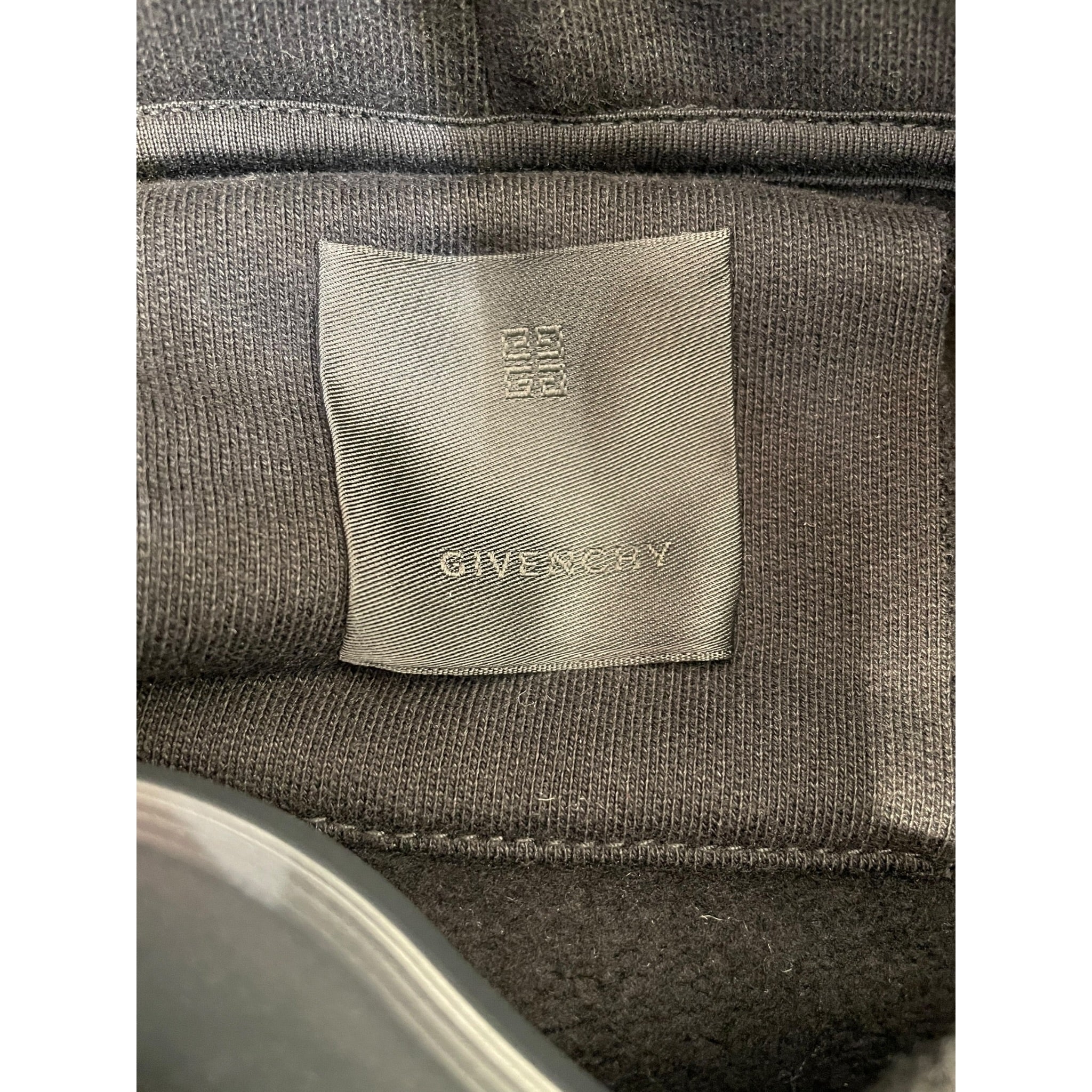 GIVENCHY/Hoodie/XS/Cotton/BLK/cropped w/ embroidered logo view 3