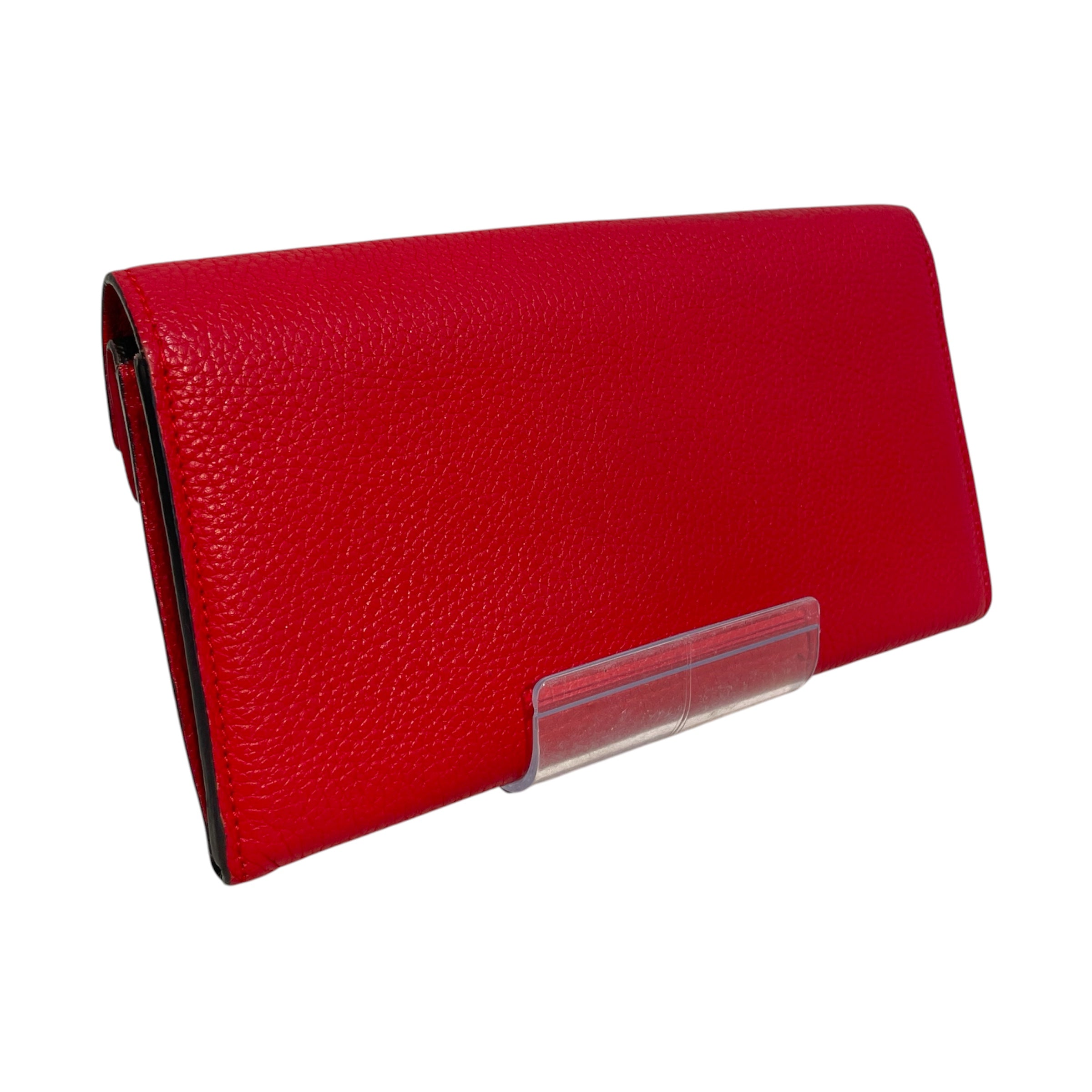 LOUIS VUITTON/Long Wallet/Leather/RED/Double V view 2