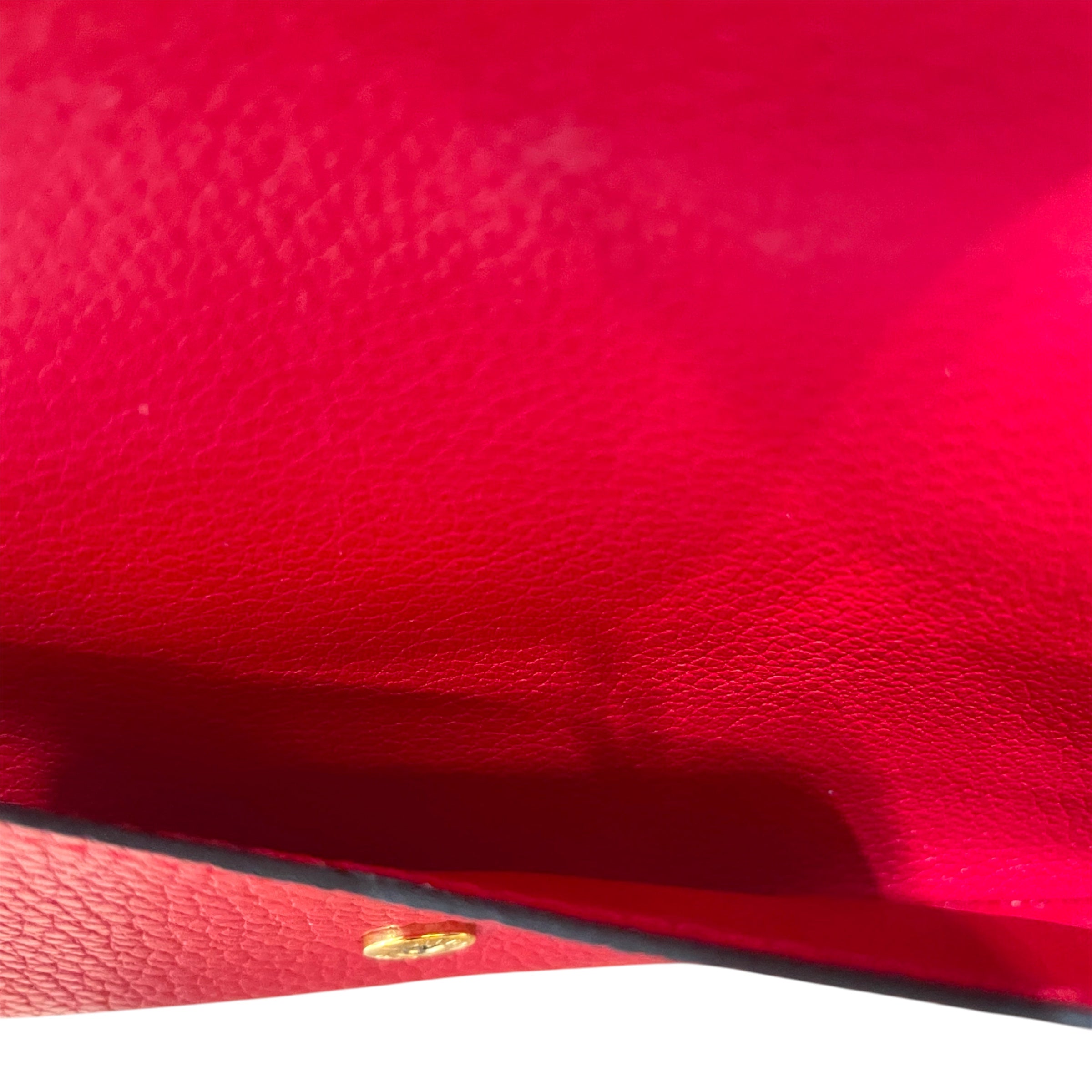 LOUIS VUITTON/Long Wallet/Leather/RED/Double V view 4