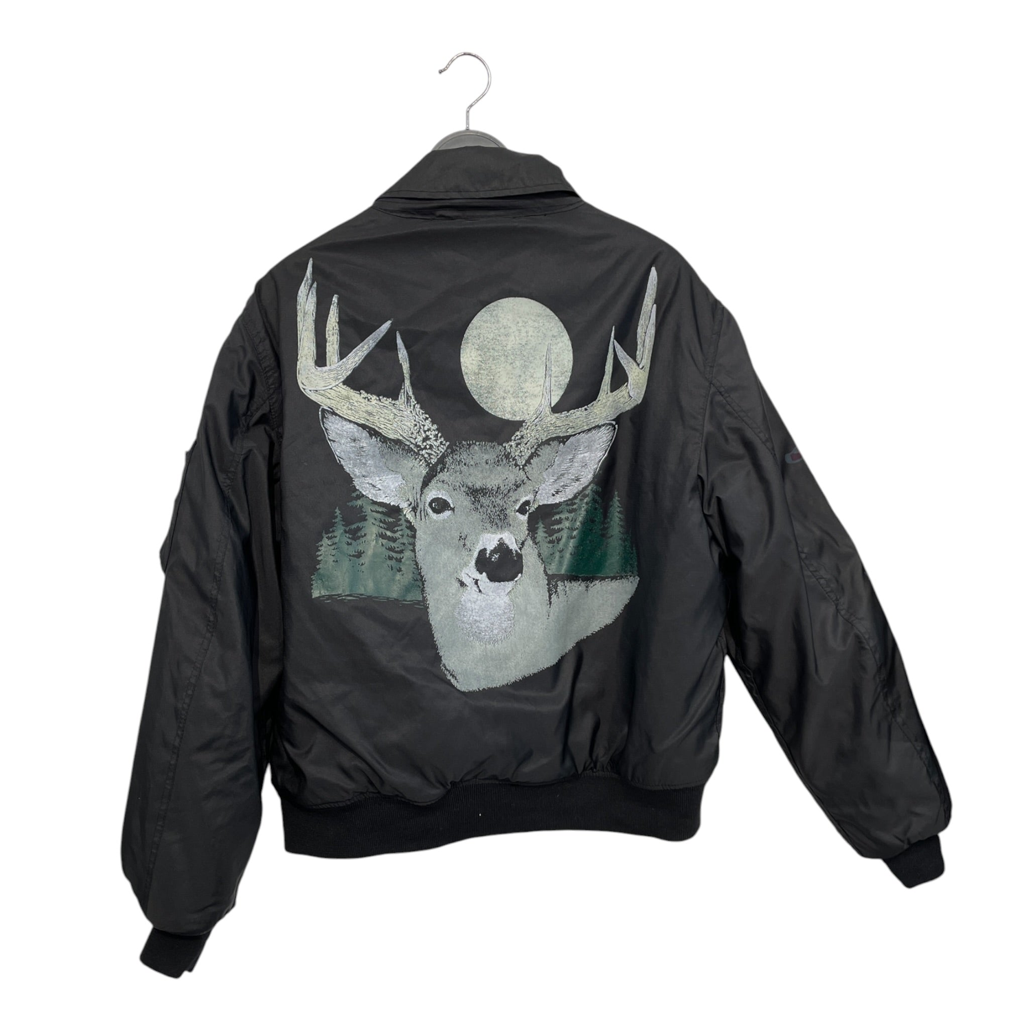 basketcase gallery/Jacket/XL/Nylon/BLK/deer design back view 2