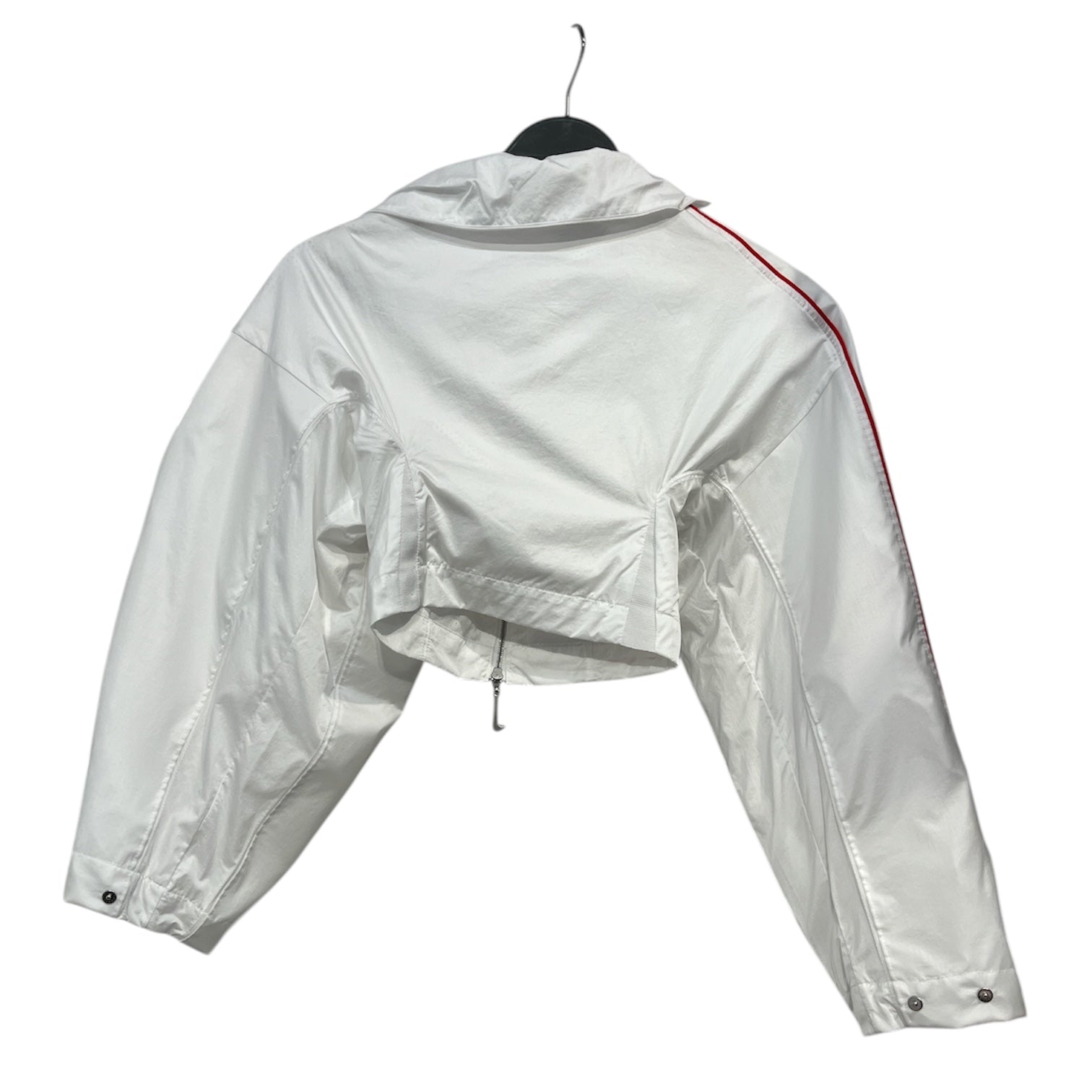 JACQUEMUS/NIKE/Leather Jkt/XXS/Nylon/WHT/CROPPED W RED LINING view 2