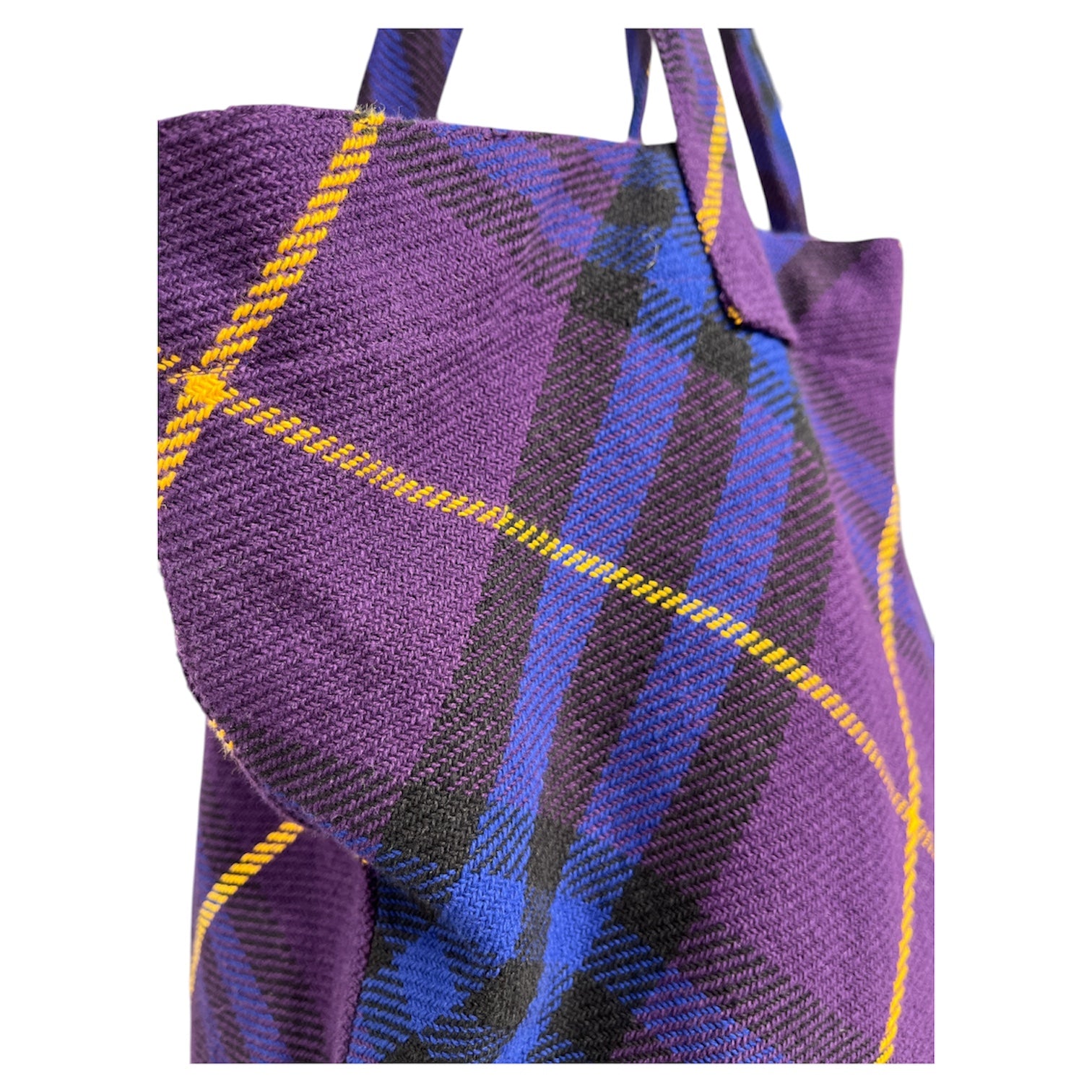 BURBERRY LONDON/Tote Bag/Plaid/Cotton/PPL/plaid burberry tote view 6