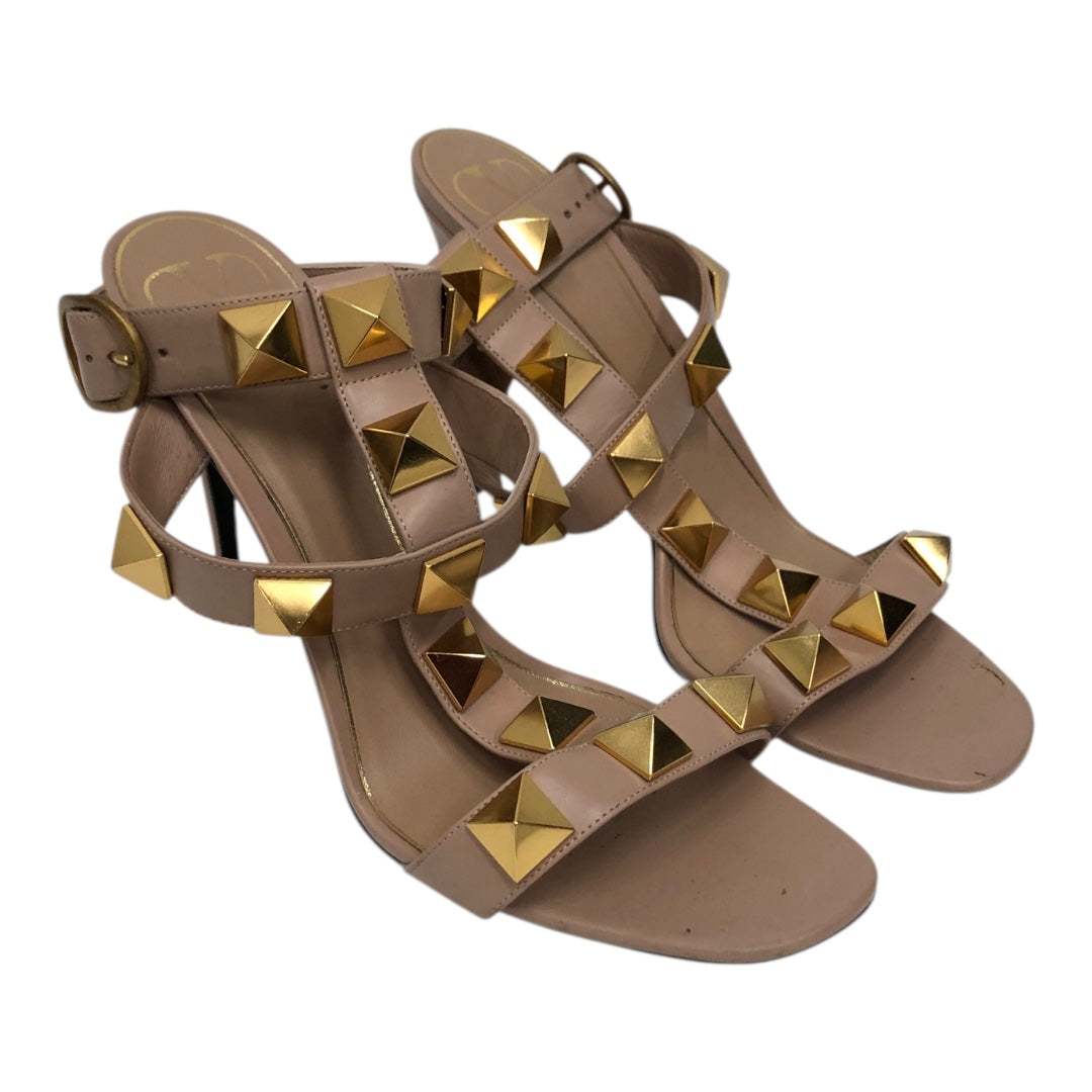 VALENTINO GARAVANI/Heels/US 9.5/Leather/BEG/With Metal Studs view 1