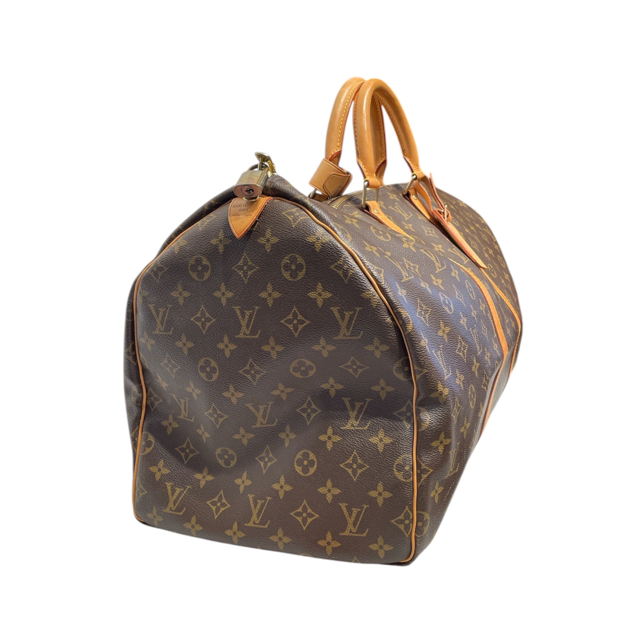 LOUIS VUITTON/Luggage/Monogram/Leather/BRW/KEEPALL 55 DUFFLE view 3