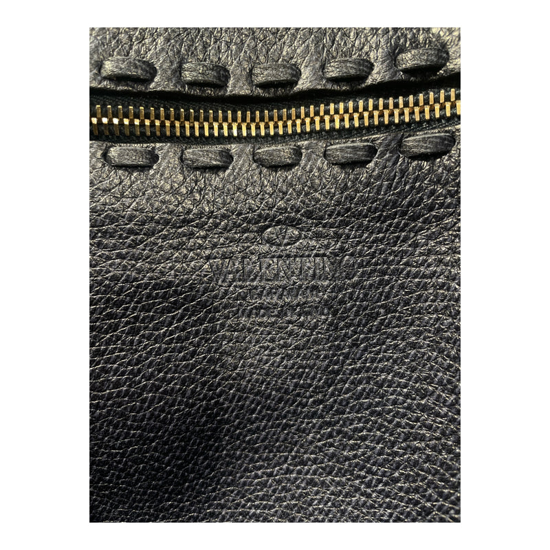 VALENTINO GARAVANI/Tote Bag/Leather/NVY/