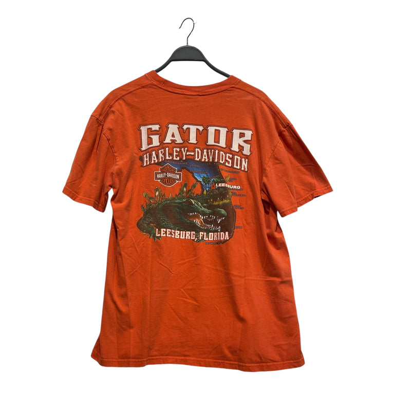 HARLEY DAVIDSON/T-Shirt/XL/Cotton/ORN/GATOR