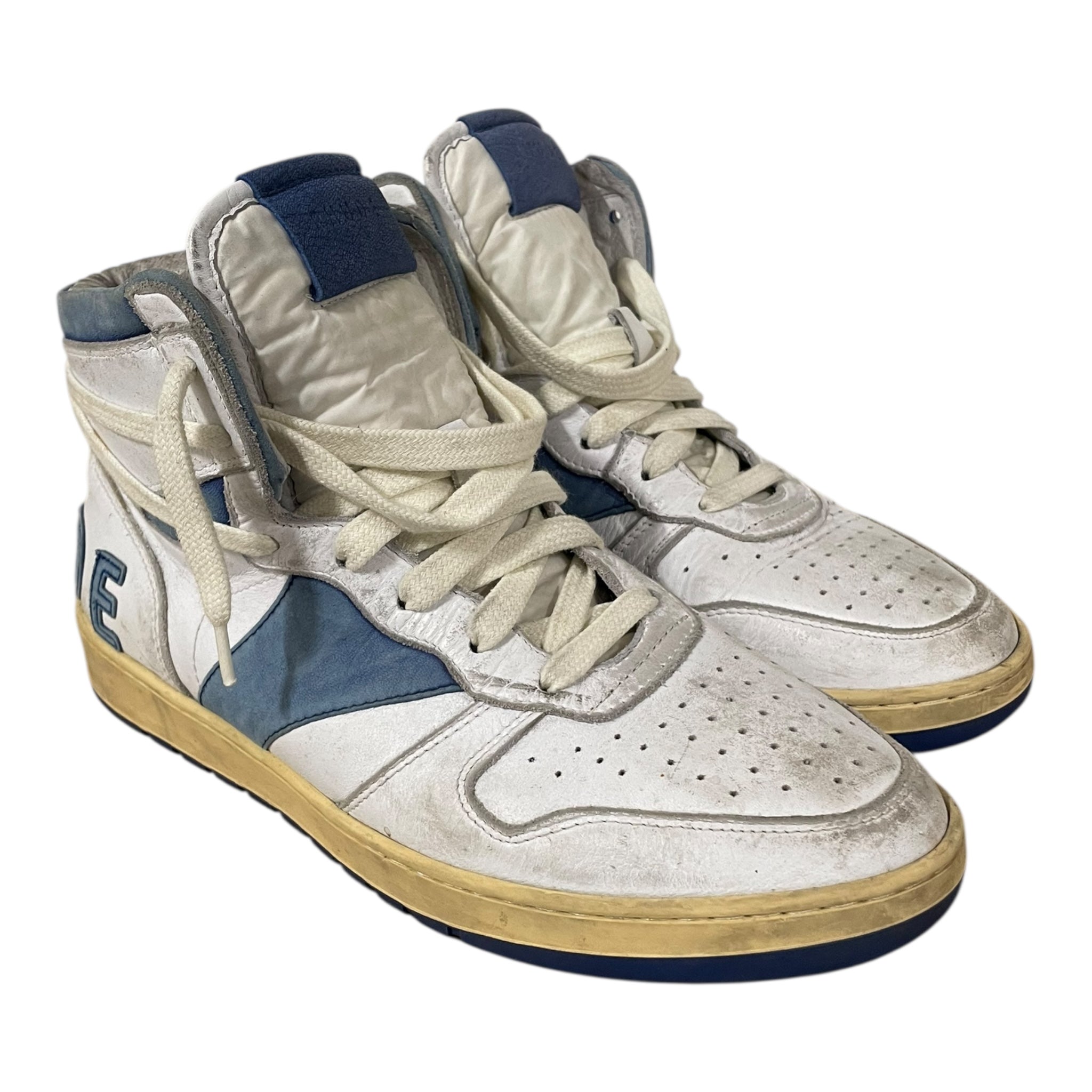 RHUDE/Hi-Sneakers/US 7/Leather/WHT/U-Tip/WHT-BLU view 1