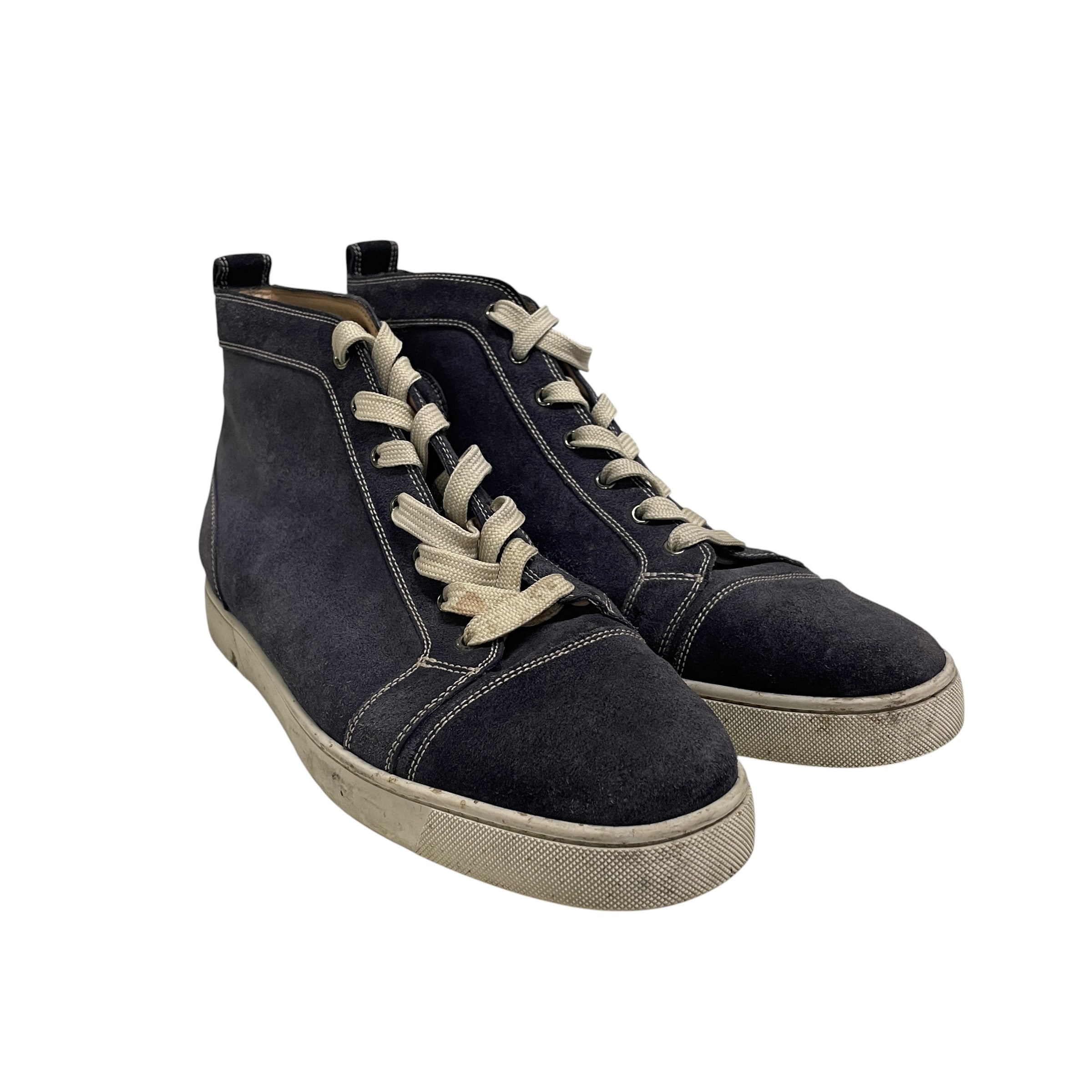 Christian Louboutin/Hi-Sneakers/EU 46.5/Suede/IDG/INDIGO SUEDE HI TOPS view 1