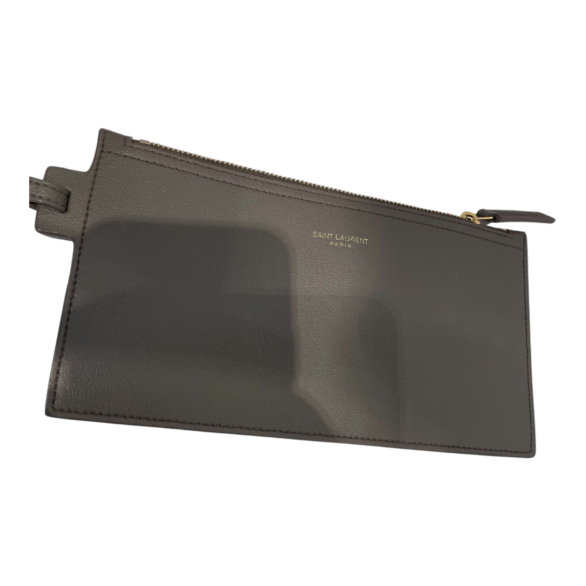 SAINT LAURENT/Tote Bag/Leather/GRY/leather large tote view 6
