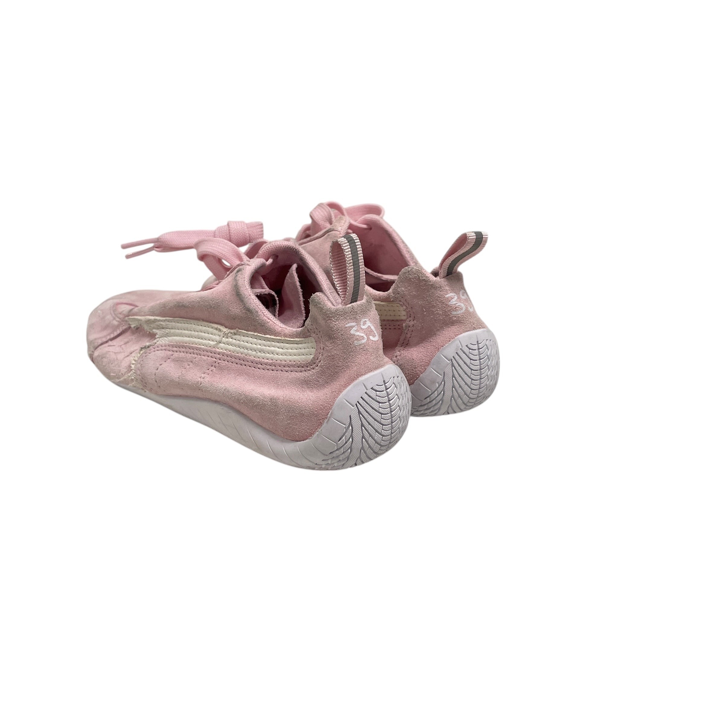 BALENCIAGA/Low-Sneakers/US 7.5/Cotton/PNK/distressed view 2