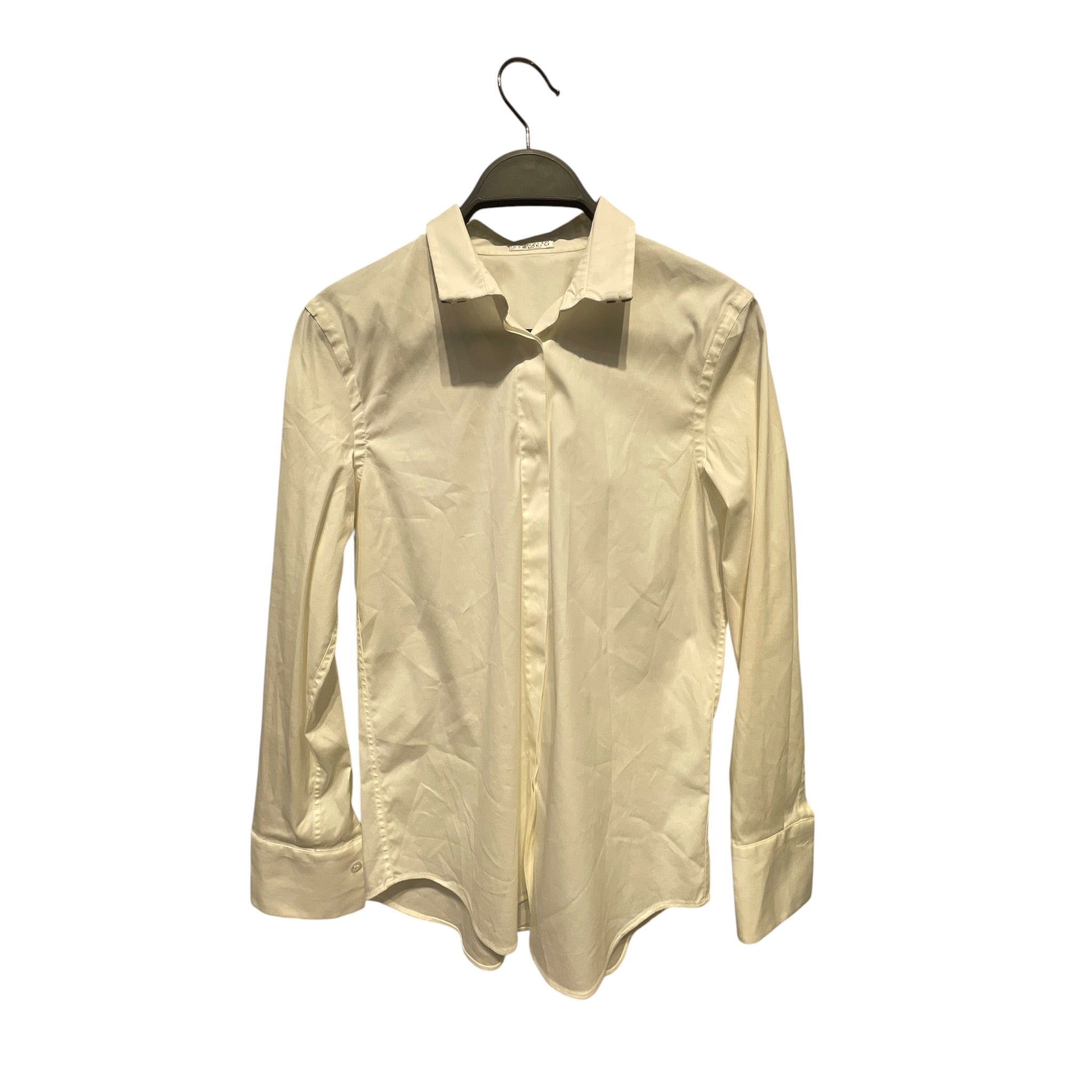 BRUNELLO CUCINELLI/LS Shirt/XS/Cotton/WHT/beading under collar view 1