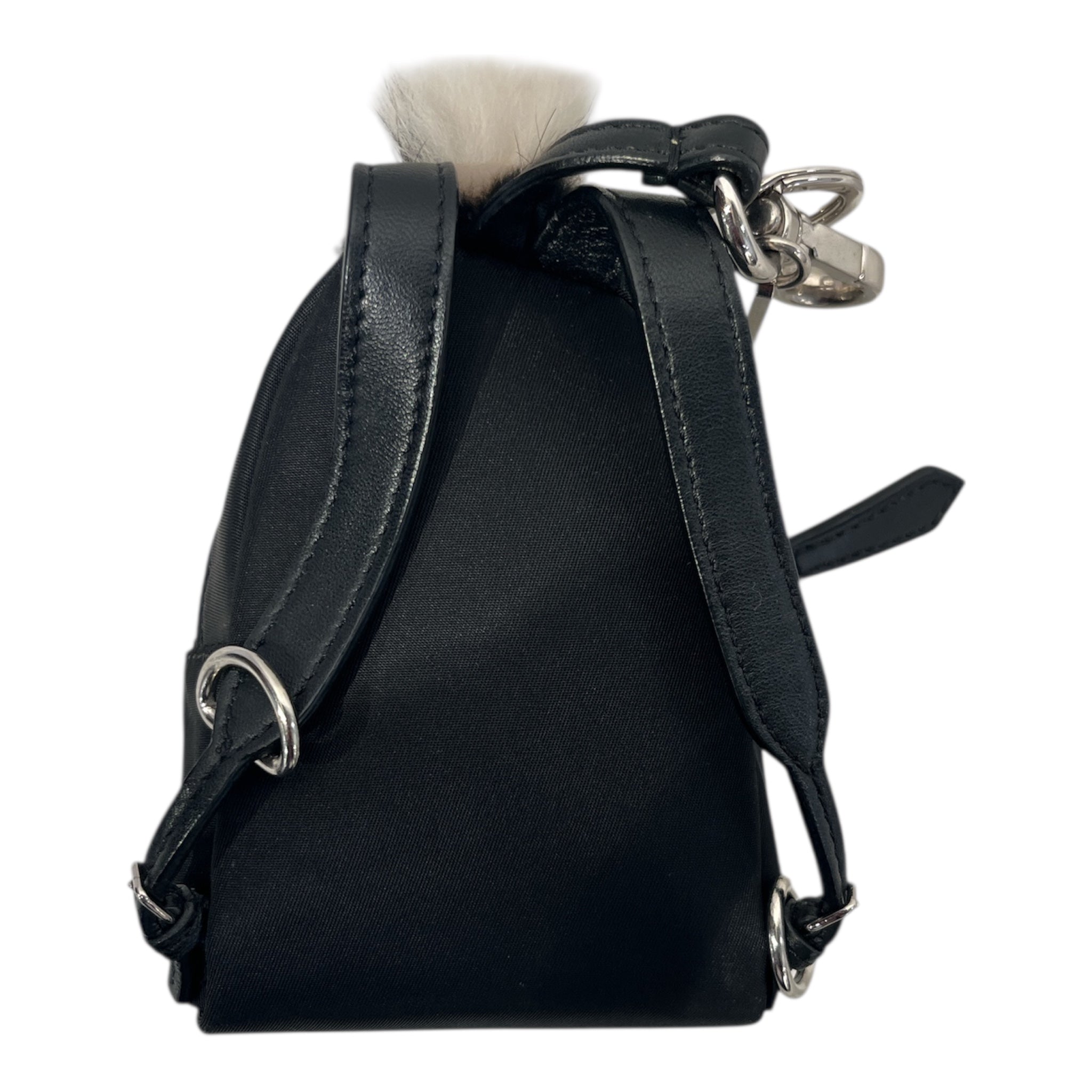FENDI/Bag/S/Border/Leather/BLK/CHARM FOX FUR MONSTER BACK PAC view 2