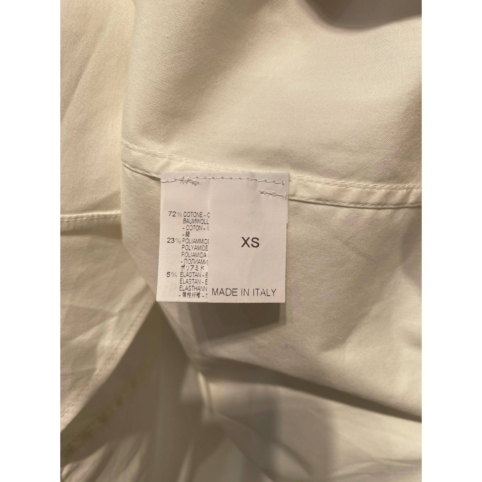 BRUNELLO CUCINELLI/LS Shirt/XS/Cotton/WHT/beading under collar view 4