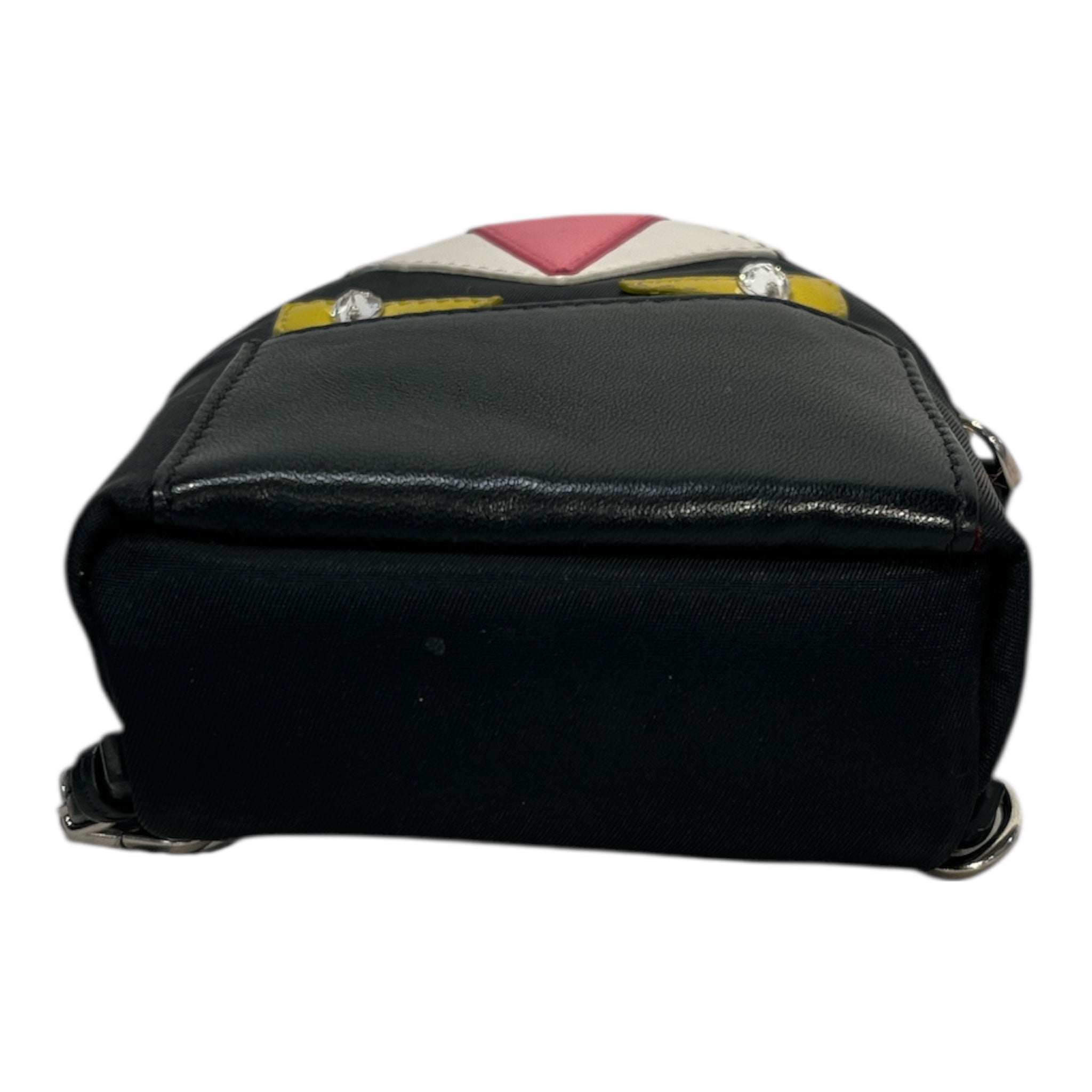 FENDI/Bag/S/Border/Leather/BLK/CHARM FOX FUR MONSTER BACK PAC view 3
