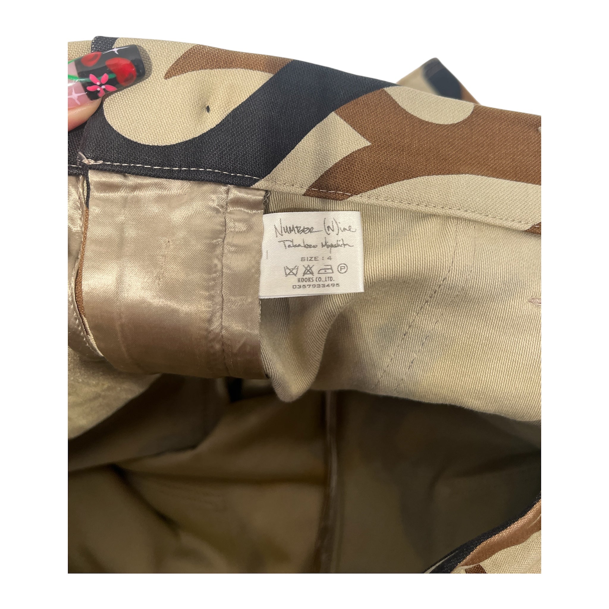NUMBER (N)INE/Shorts/4/Cotton/BEG/All Over Print/ view 3