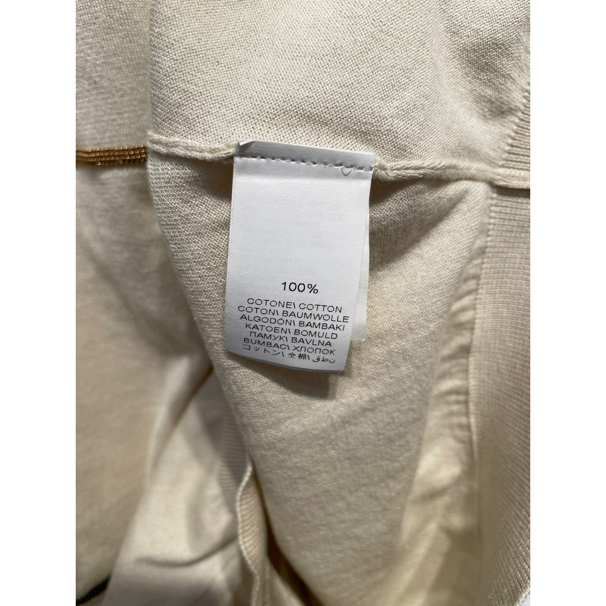 BRUNELLO CUCINELLI/Sweater/M/Cotton/BEG/three beaded stripes view 4