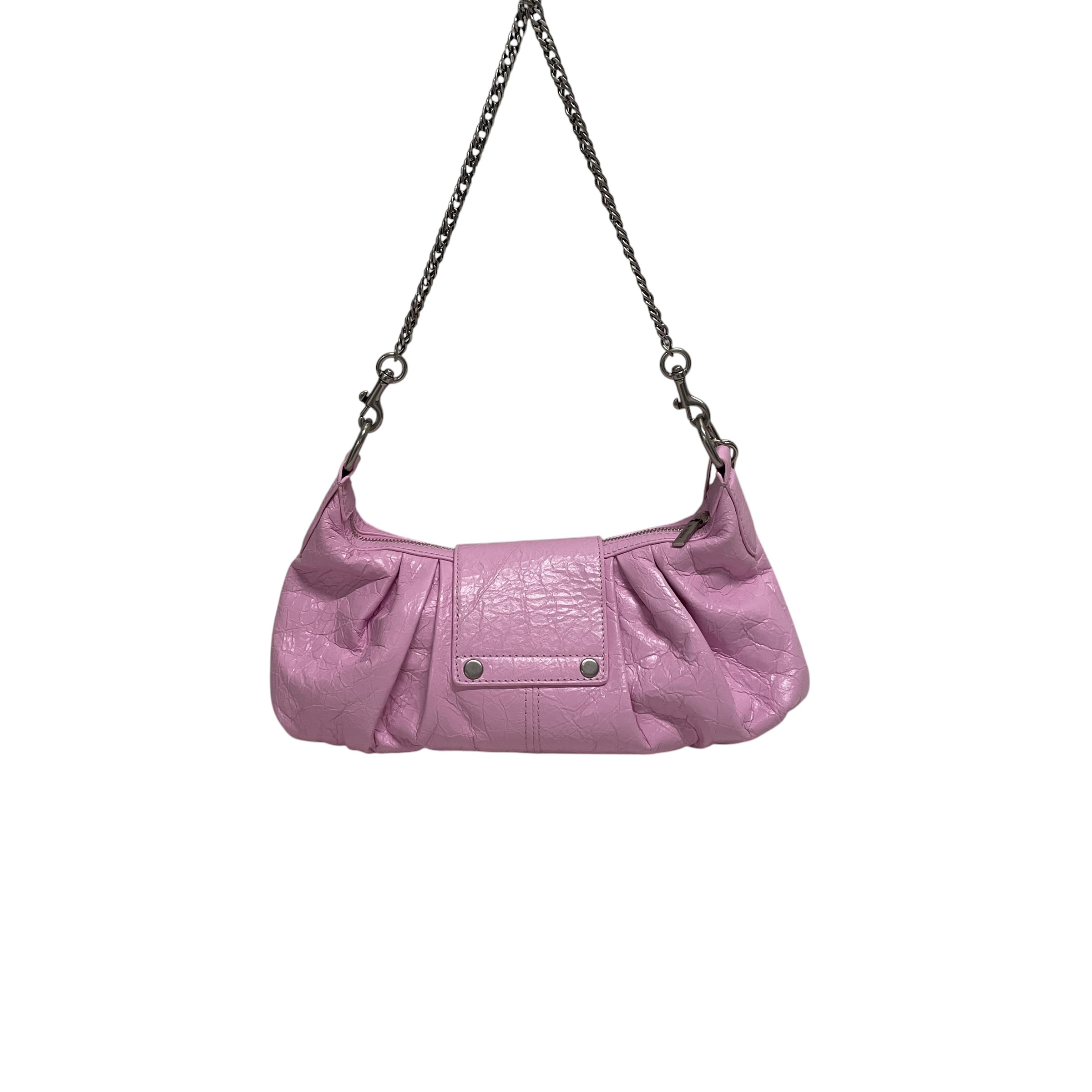 BALENCIAGA/Bag/Leather/PNK/RUCHED/ PAMELA/ SLV HARDWARE view 2