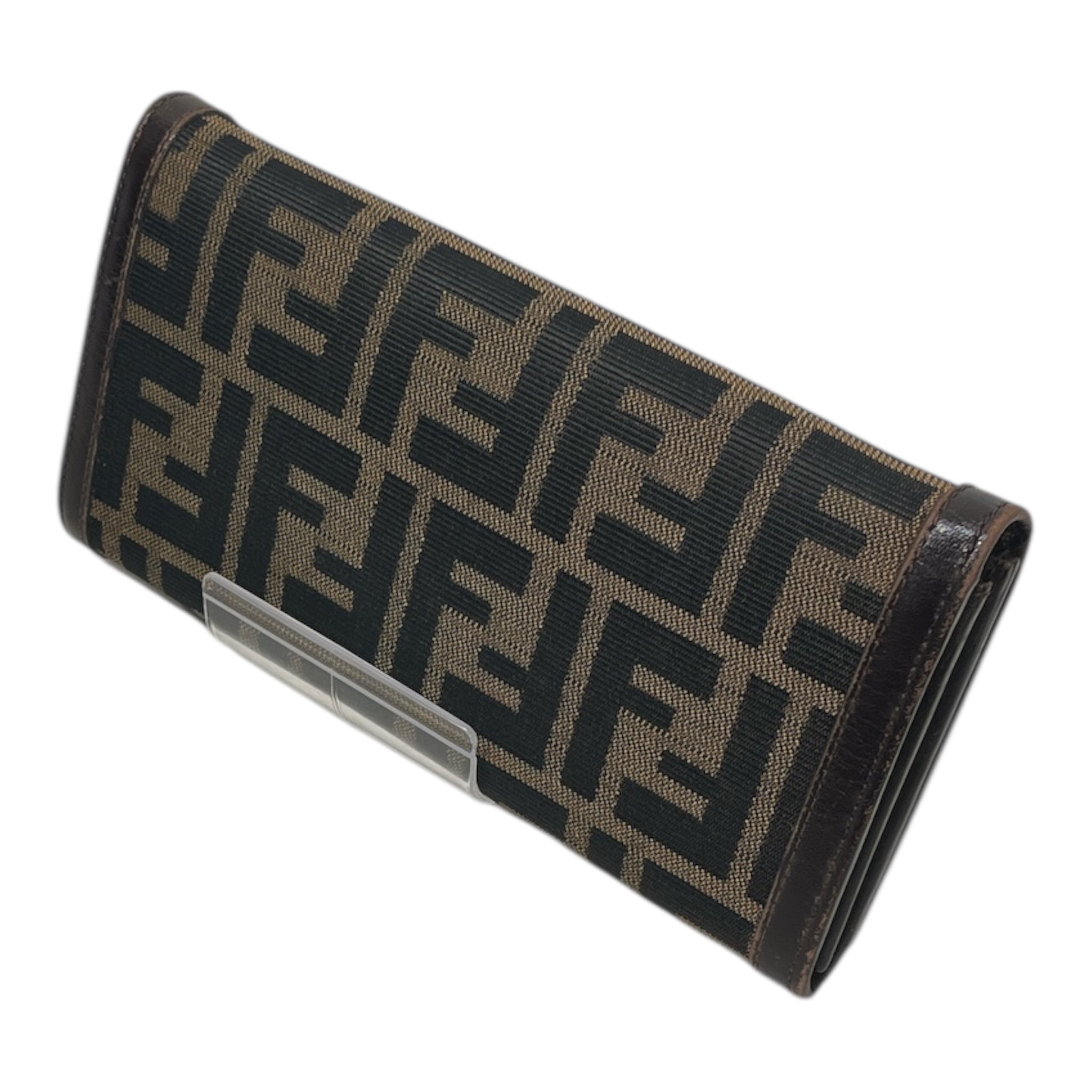 FENDI/Bifold Wallet/Monogram/Cotton/BRW/ZUCCA PATTERN LONG WALLET view 2