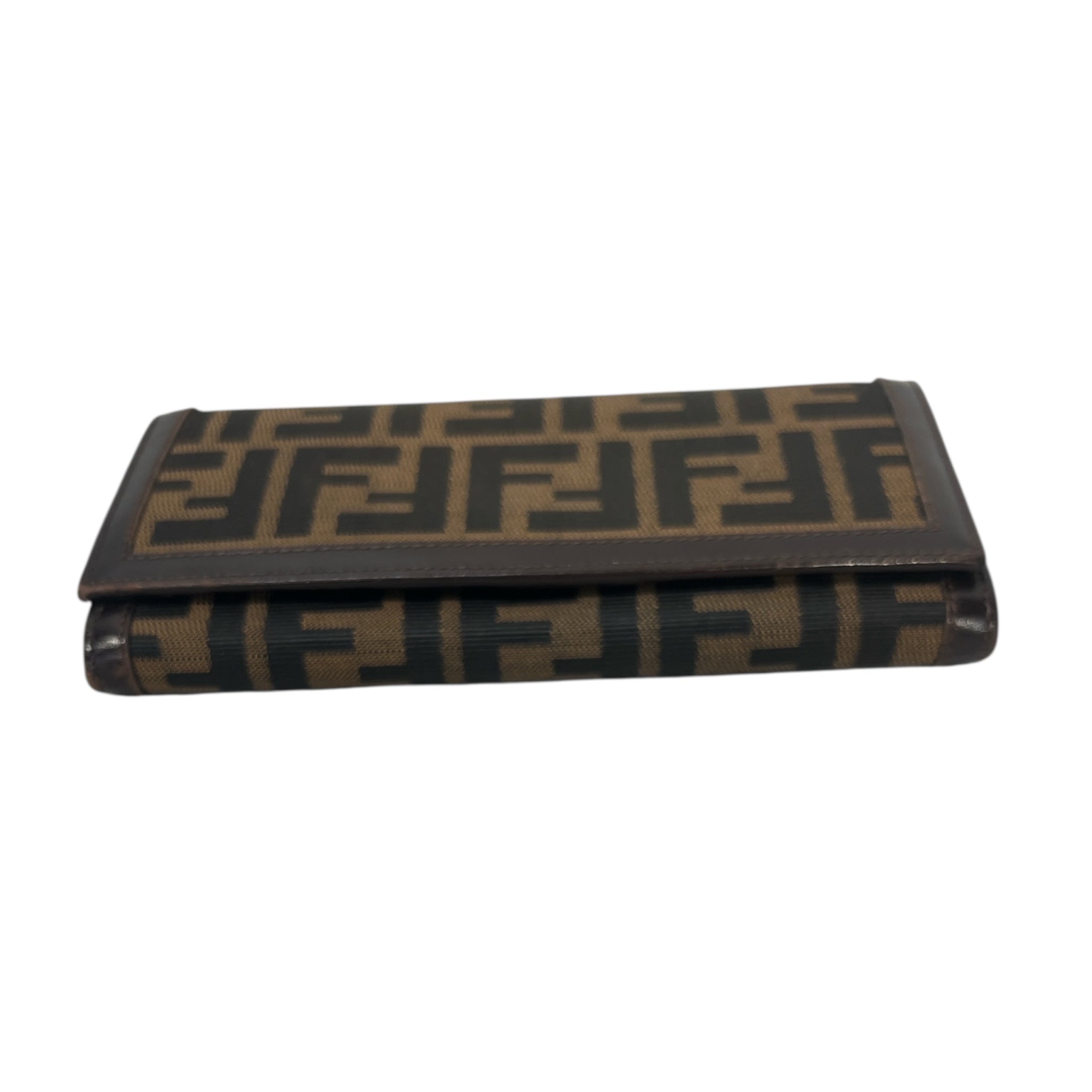 FENDI/Bifold Wallet/Monogram/Cotton/BRW/ZUCCA PATTERN LONG WALLET view 3