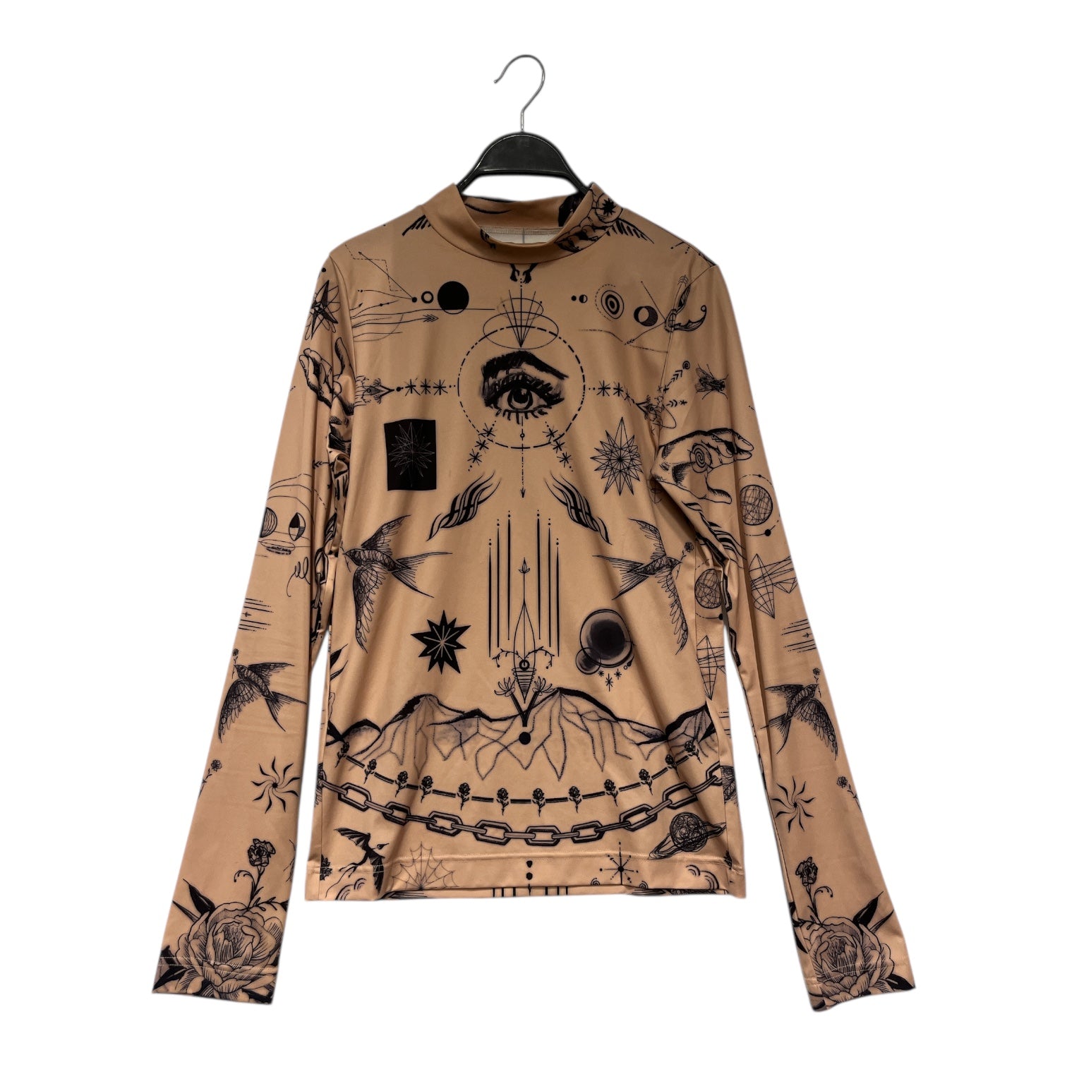 Jean Paul Gaultier/LS T-Shirt/M/Polyester/BEG/All Over Print/ view 1