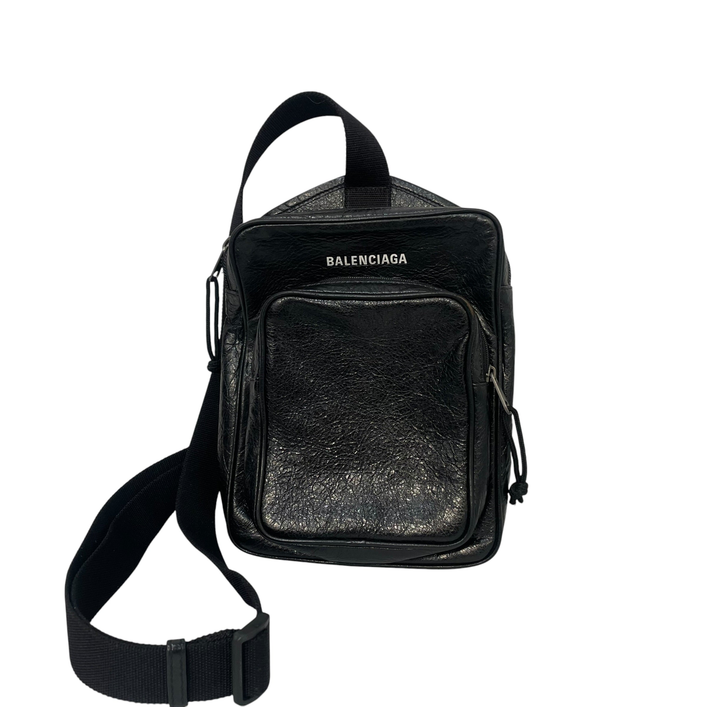 BALENCIAGA/Fanny Pack/Leather/BLK/ view 1