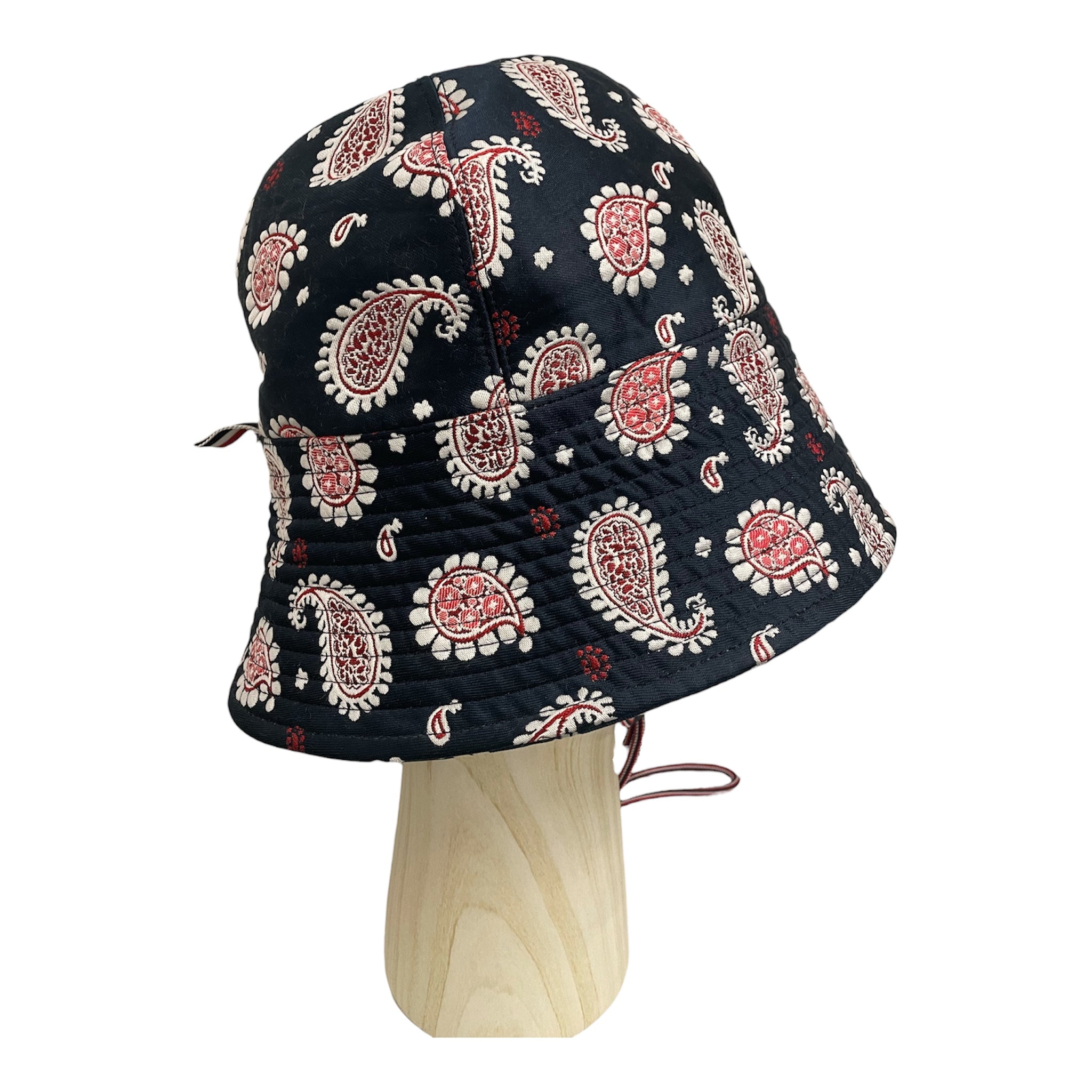 THOM BROWNE. NEW YORK/Bucket Hat/All Over Print/Cotton/MLT/drawstring bucket hat view 3
