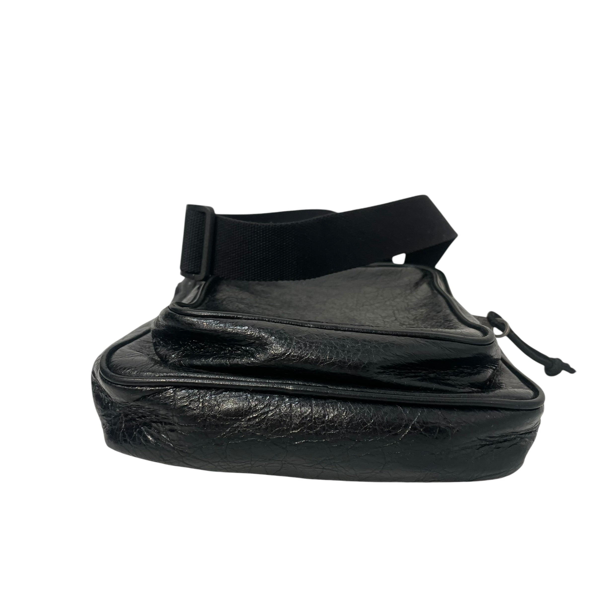 BALENCIAGA/Fanny Pack/Leather/BLK/ view 3
