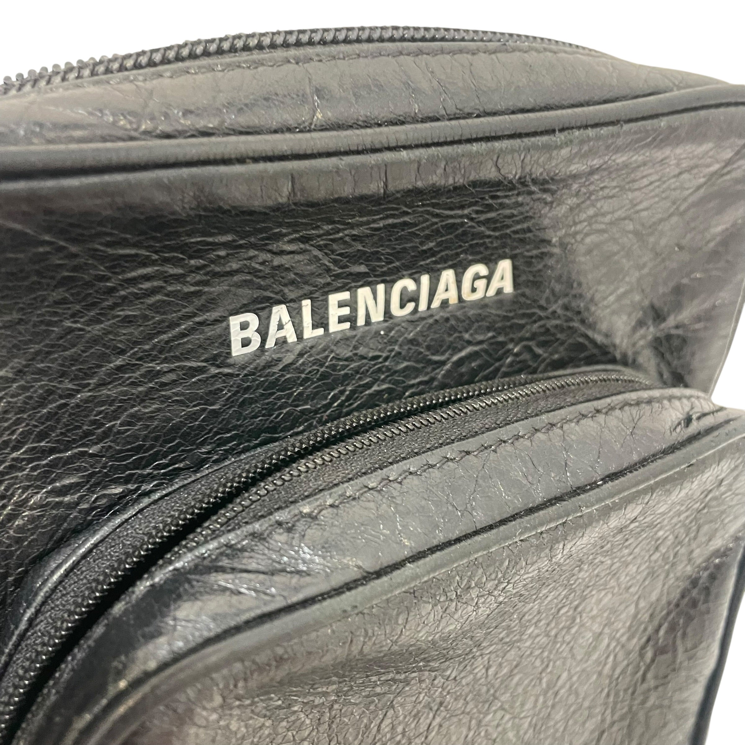 BALENCIAGA/Fanny Pack/Leather/BLK/ view 6