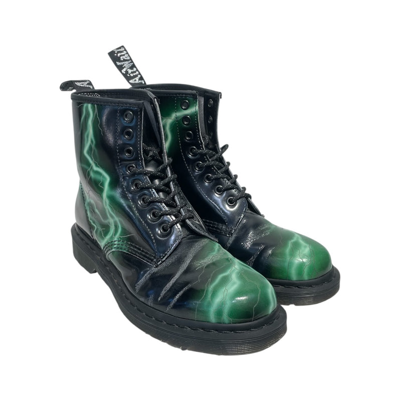 Dr.Martens/Ankle Boots/UK 7/All Over Print/Leather/GRN/8 Hole/1460 FLASH