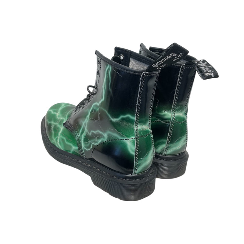 Dr.Martens/Ankle Boots/UK 7/All Over Print/Leather/GRN/8 Hole/1460 FLASH