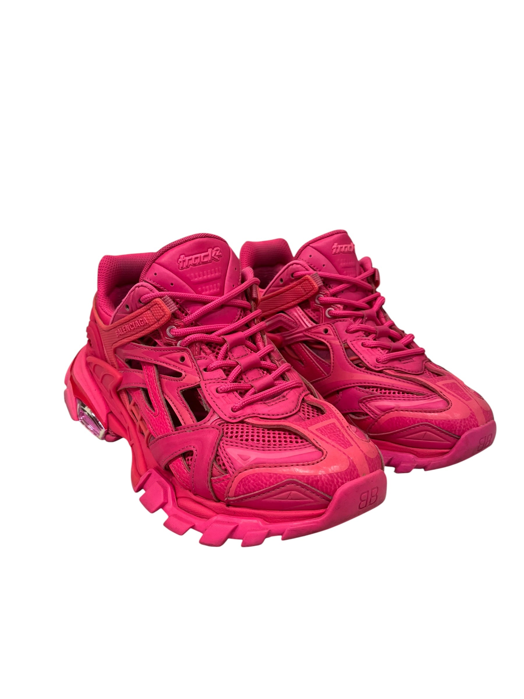 BALENCIAGA/Low-Sneakers/US 8/Polyester/PNK/NEON PINK TRACK view 1