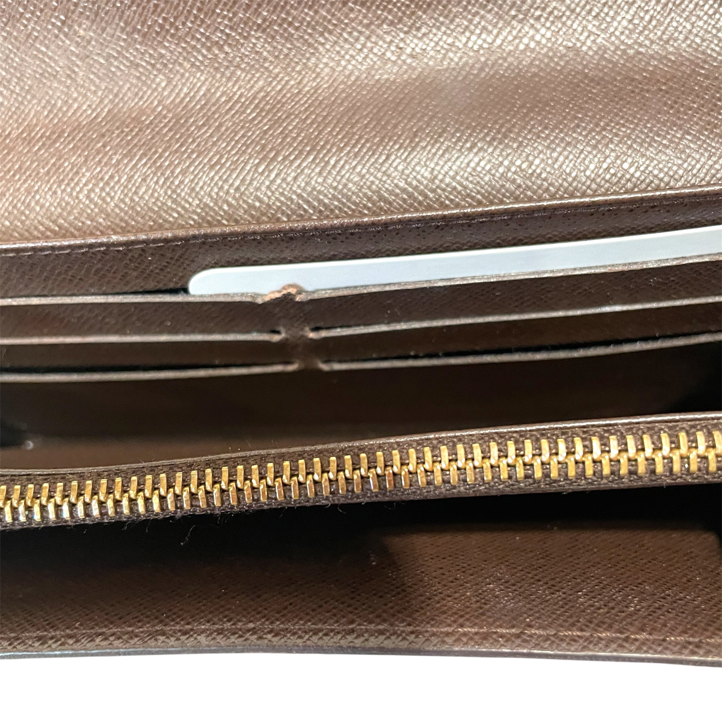 LOUIS VUITTON/Long Wallet/Monogram/Leather/BRW/Damier Ebene Emille view 5