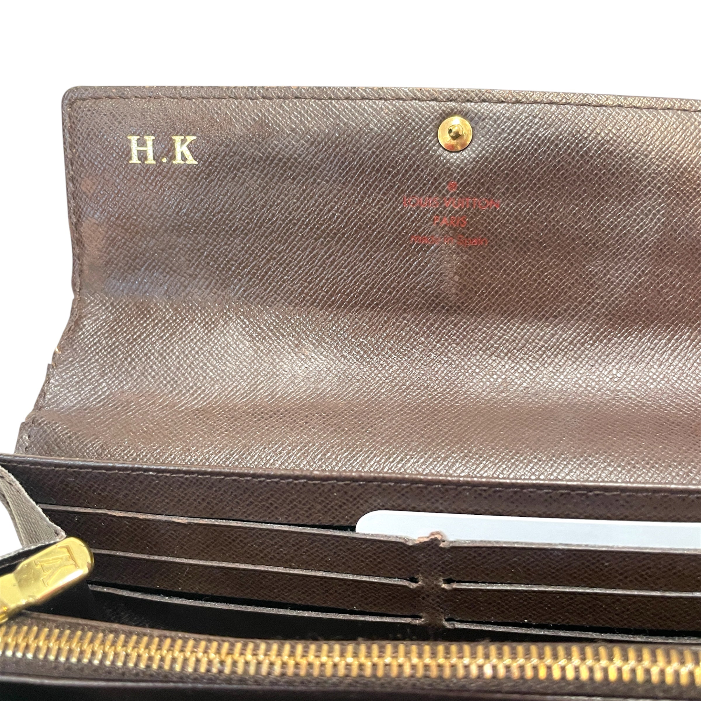 LOUIS VUITTON/Long Wallet/Monogram/Leather/BRW/Damier Ebene Emille view 6