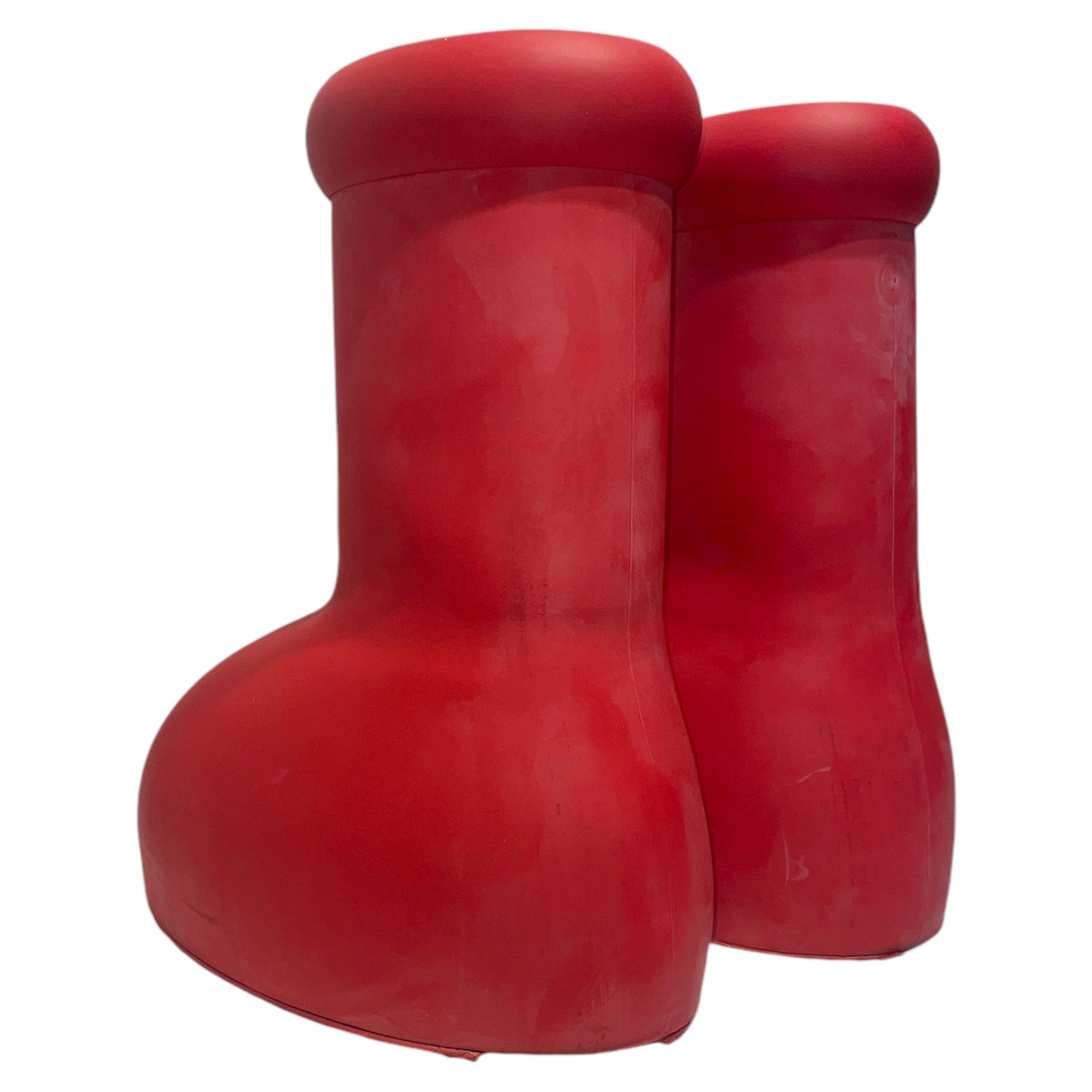 MSCHF/Rain Boots/US 12/RED/8 Hole/big red boot view 2