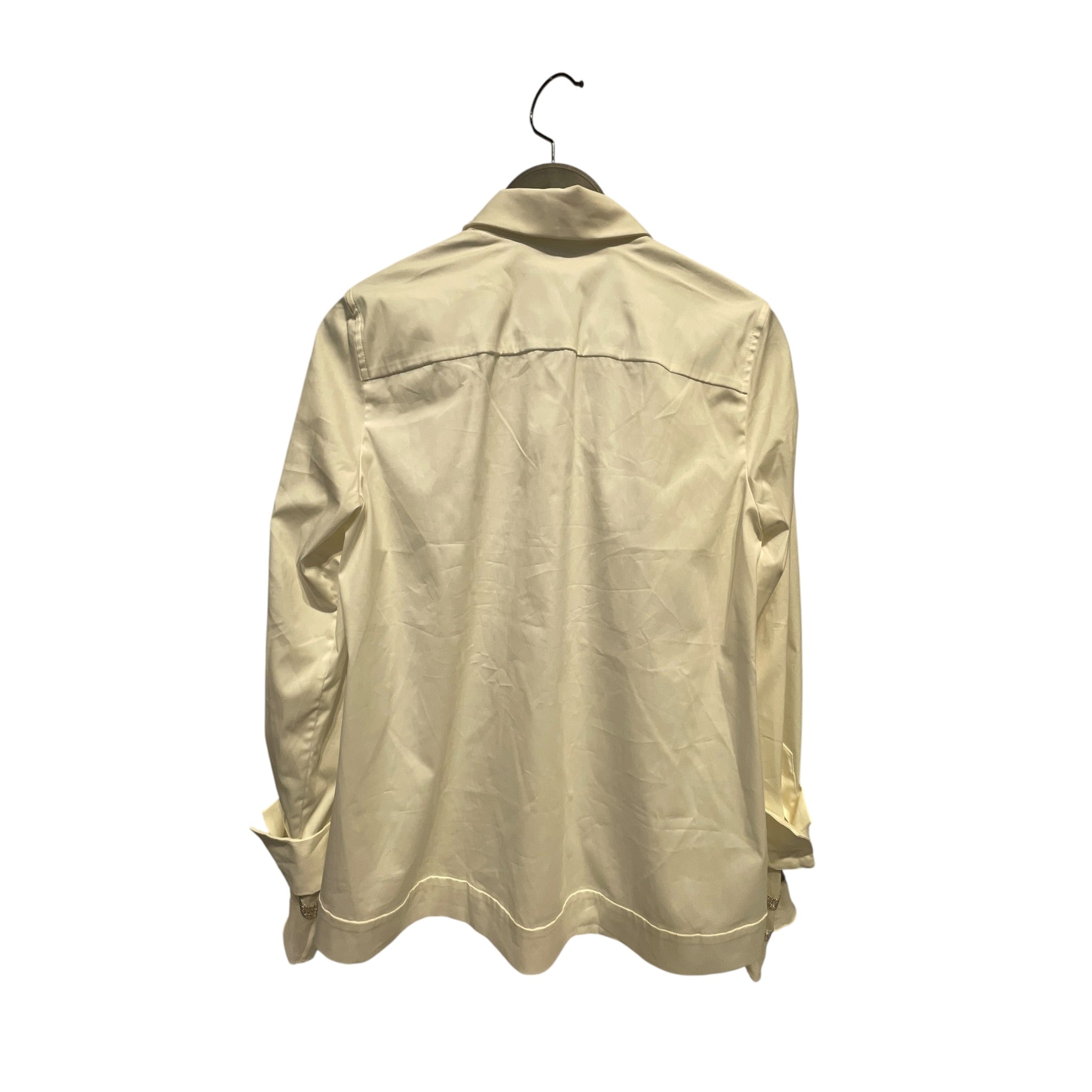 BRUNELLO CUCINELLI/LS Shirt/XS/Cotton/WHT/cuff details view 2
