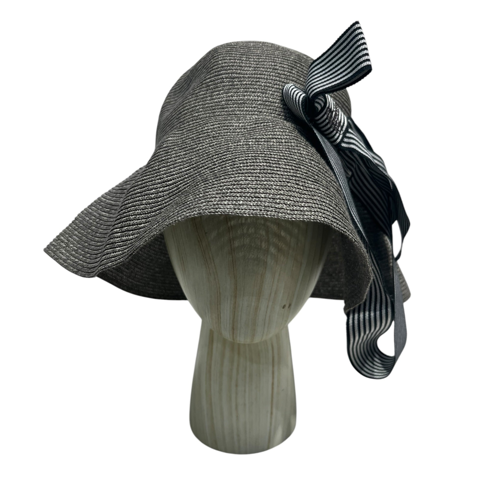 Vivienne Westwood/Hat/GRY/L's/striped ribbon view 1