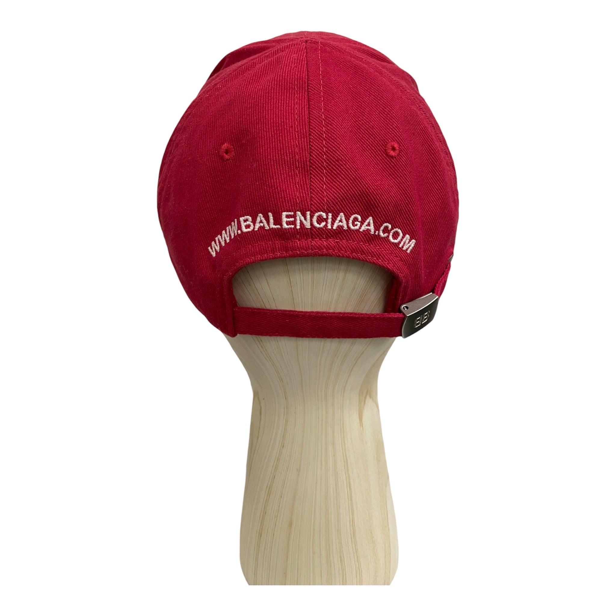 BALENCIAGA/Cap/L/Cotton/RED/YOUR LOGO HERE DAD CAP view 2