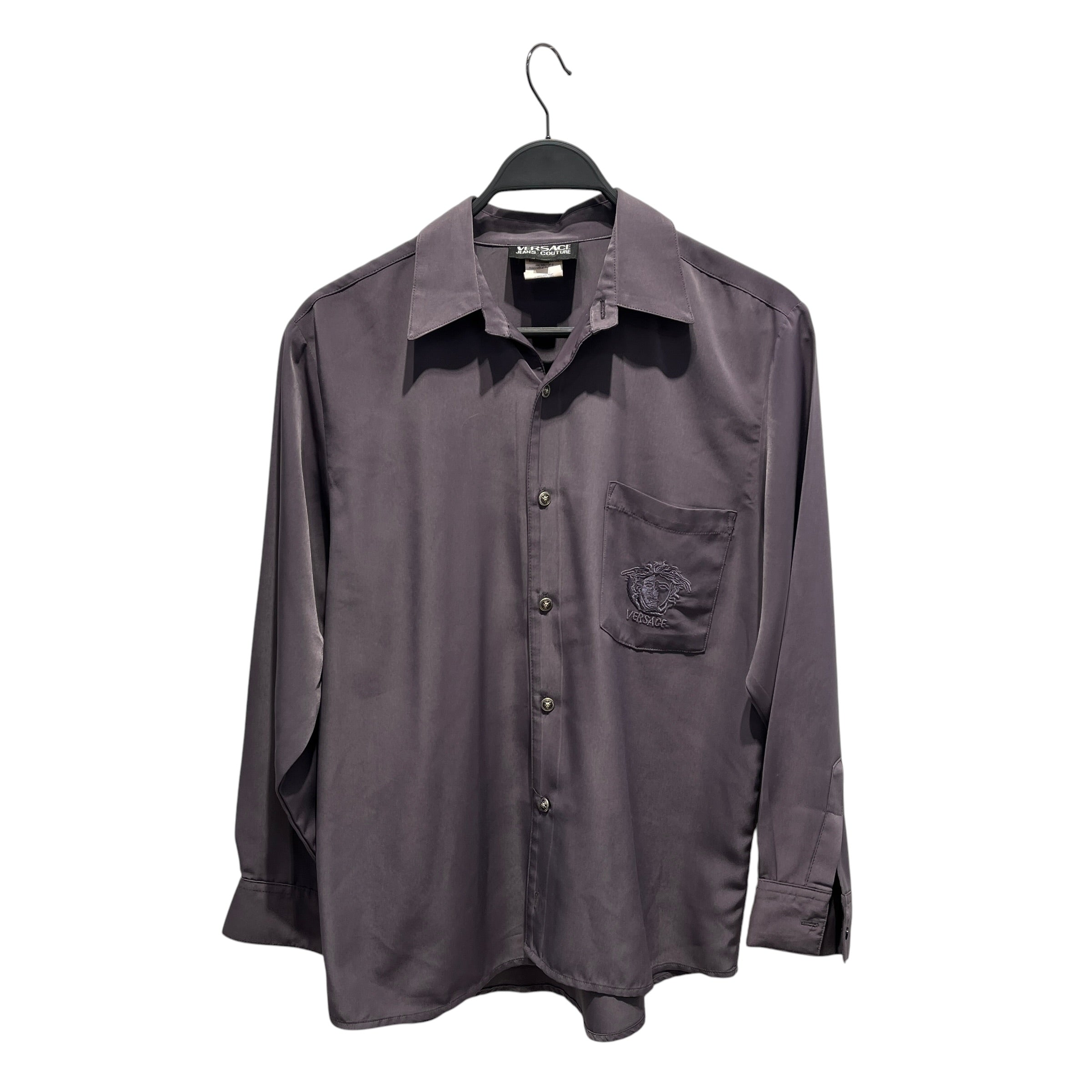 VERSACE JEANS COUTURE/LS Shirt/S/Cotton/GRY/MEDUSA EMBLEM/CHEST POCKET view 1